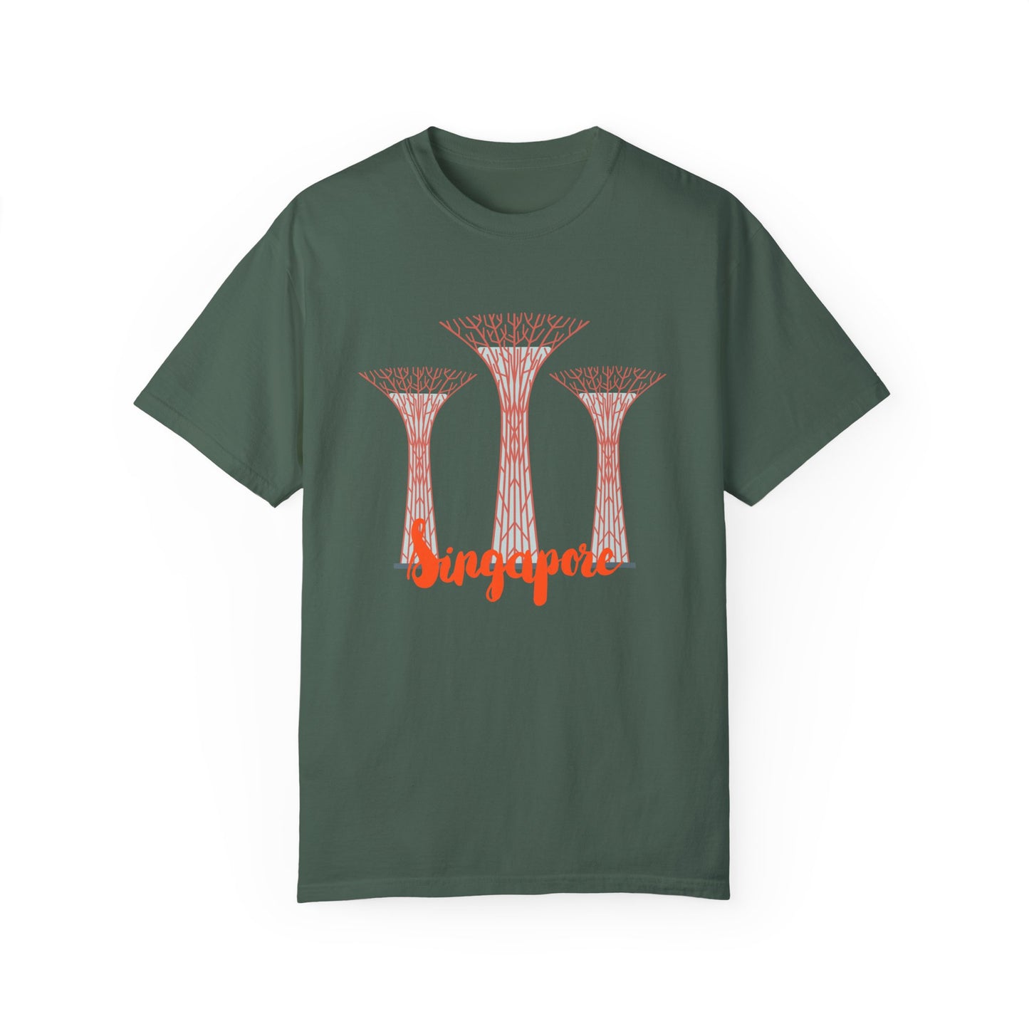 SingaporeT-Shirt - Casual Unisex Garment-Dyed Tee - 12085