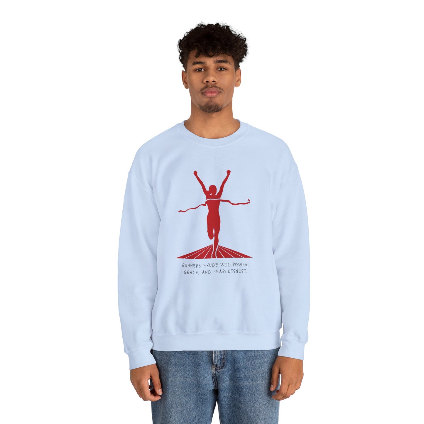 Runners Exude Willpower, Grace, and Fearlessness - Unisex Heavy Blend™ Crewneck Sweatshirt