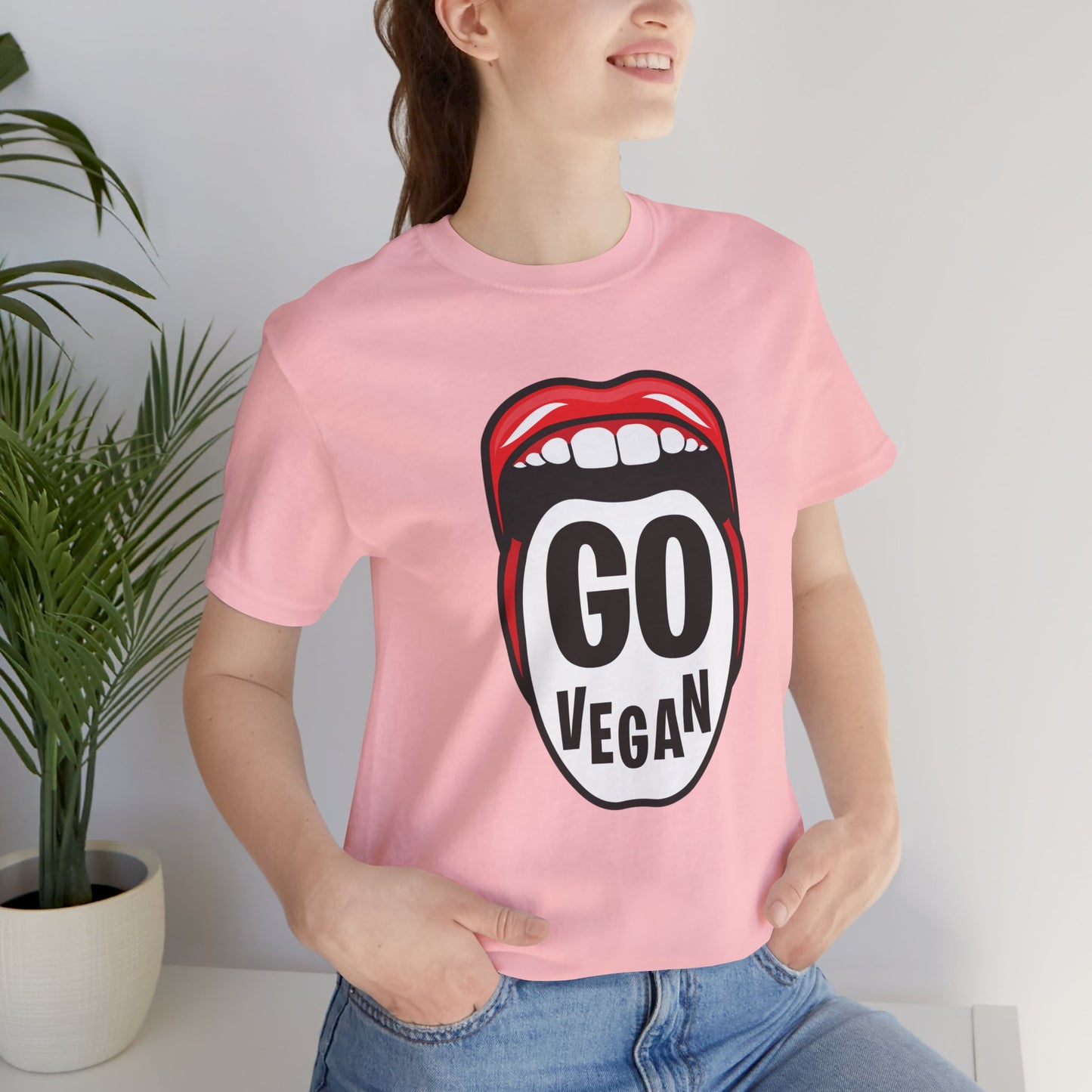 Go Vegan - Unisex Jersey Short Sleeve Tee