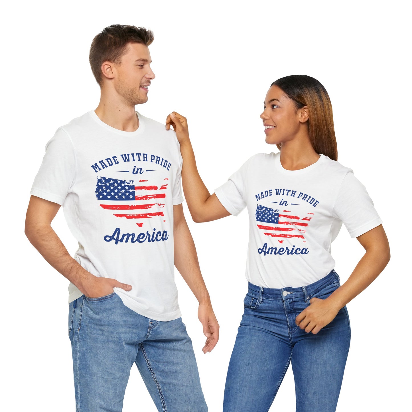 American Pride Unisex Tee, Patriotic Shirt, USA Pride Tee, Independence Day Apparel, Gift for Veterans, Summer Fashion - 13693