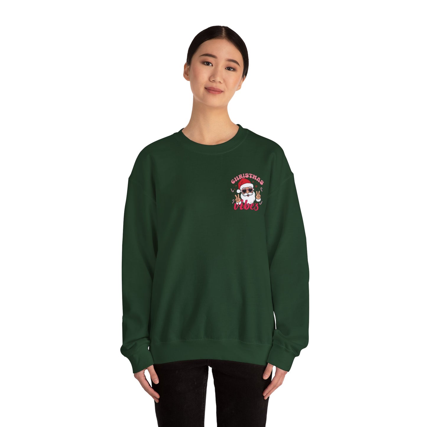 Santa, Christmas Vibes - Unisex Heavy Blend™ Crewneck Sweatshirt - 10171