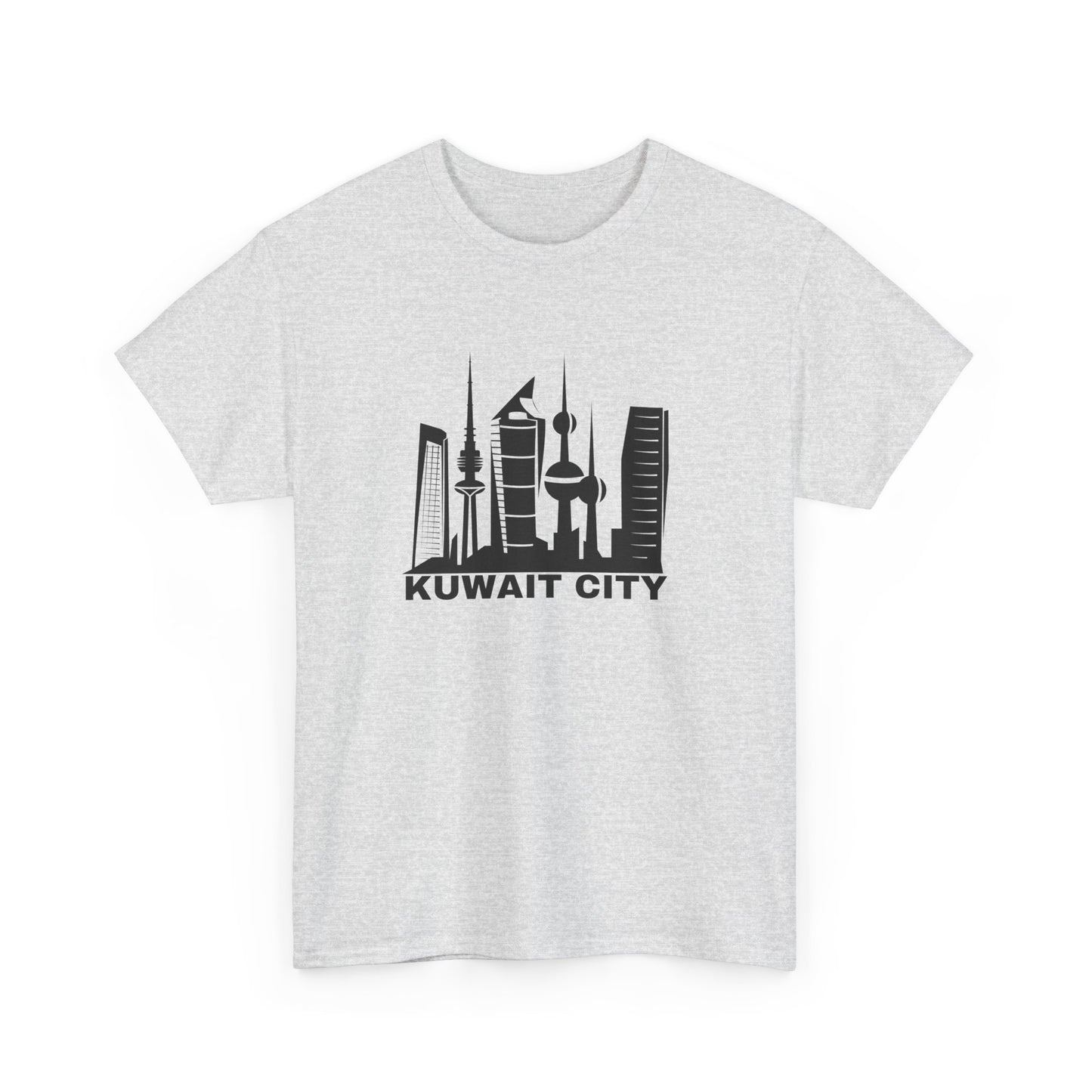 Kuwait City Graphic Unisex Heavy Cotton Tee - Urban Skyline Shirt - 12262