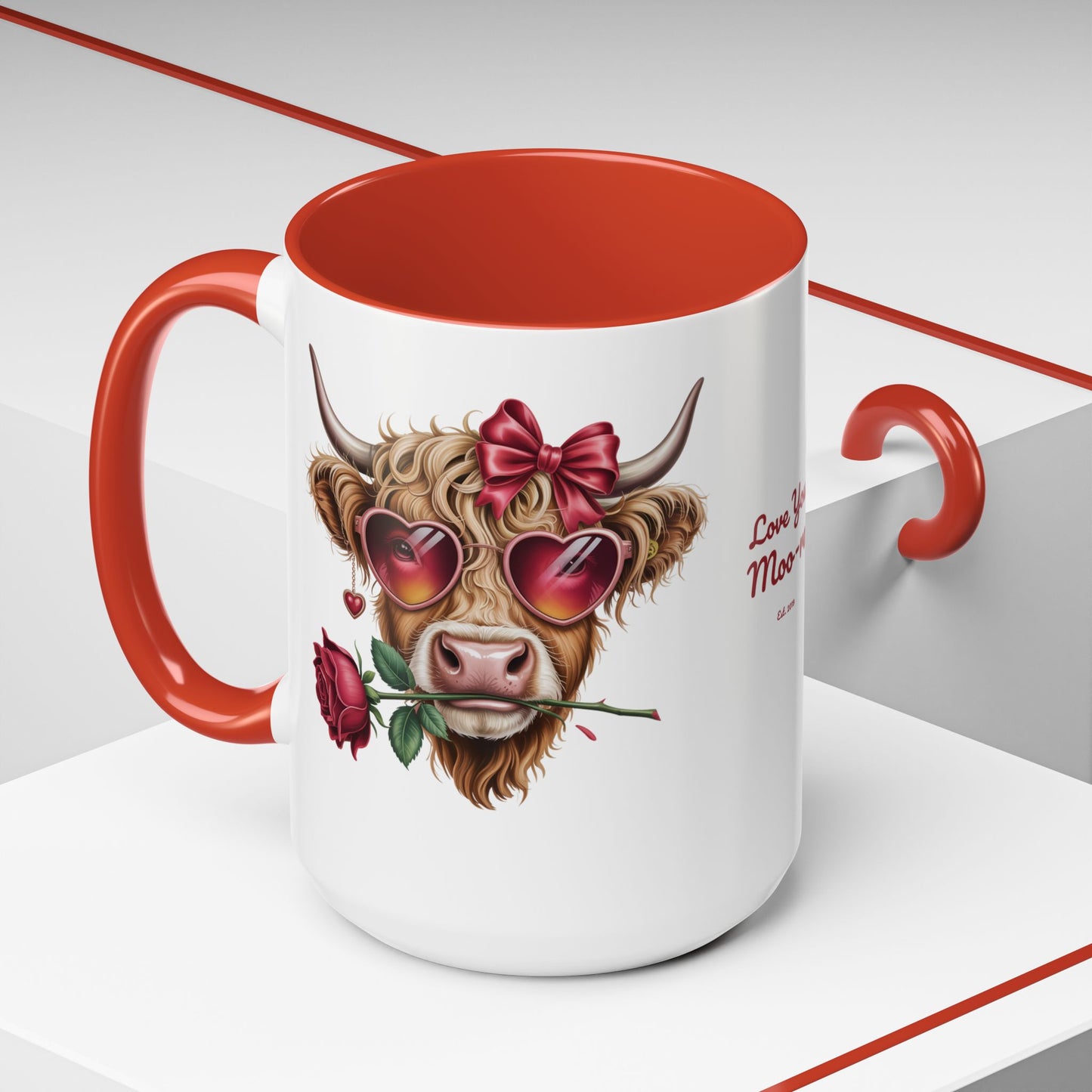 Love You Moo-re Personalized Mug — Custom Names & Established Date | Couple Gift (11oz / 15oz) - 14751