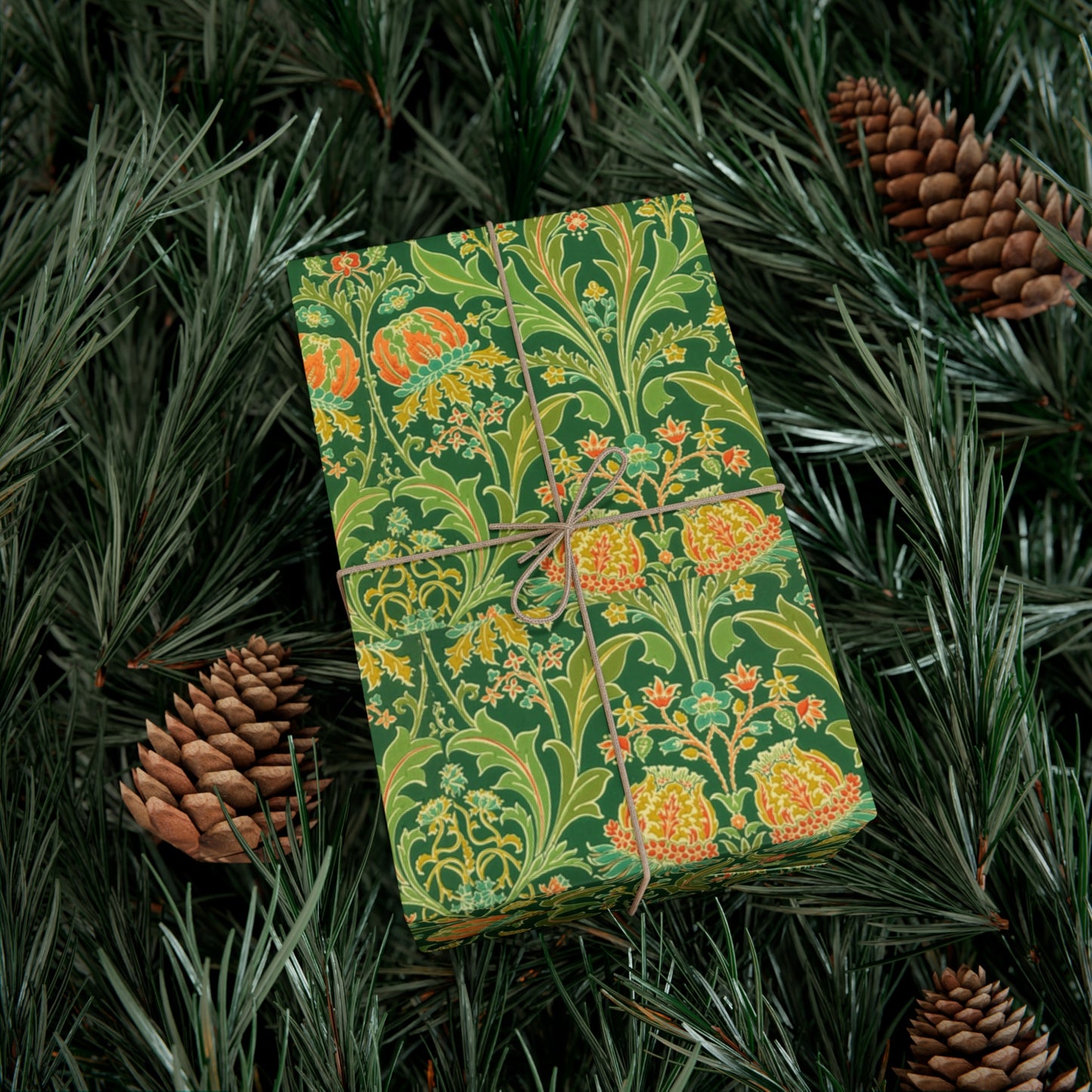 Vintage Green Flower Pattern - Gift Wrap Papers - 10295