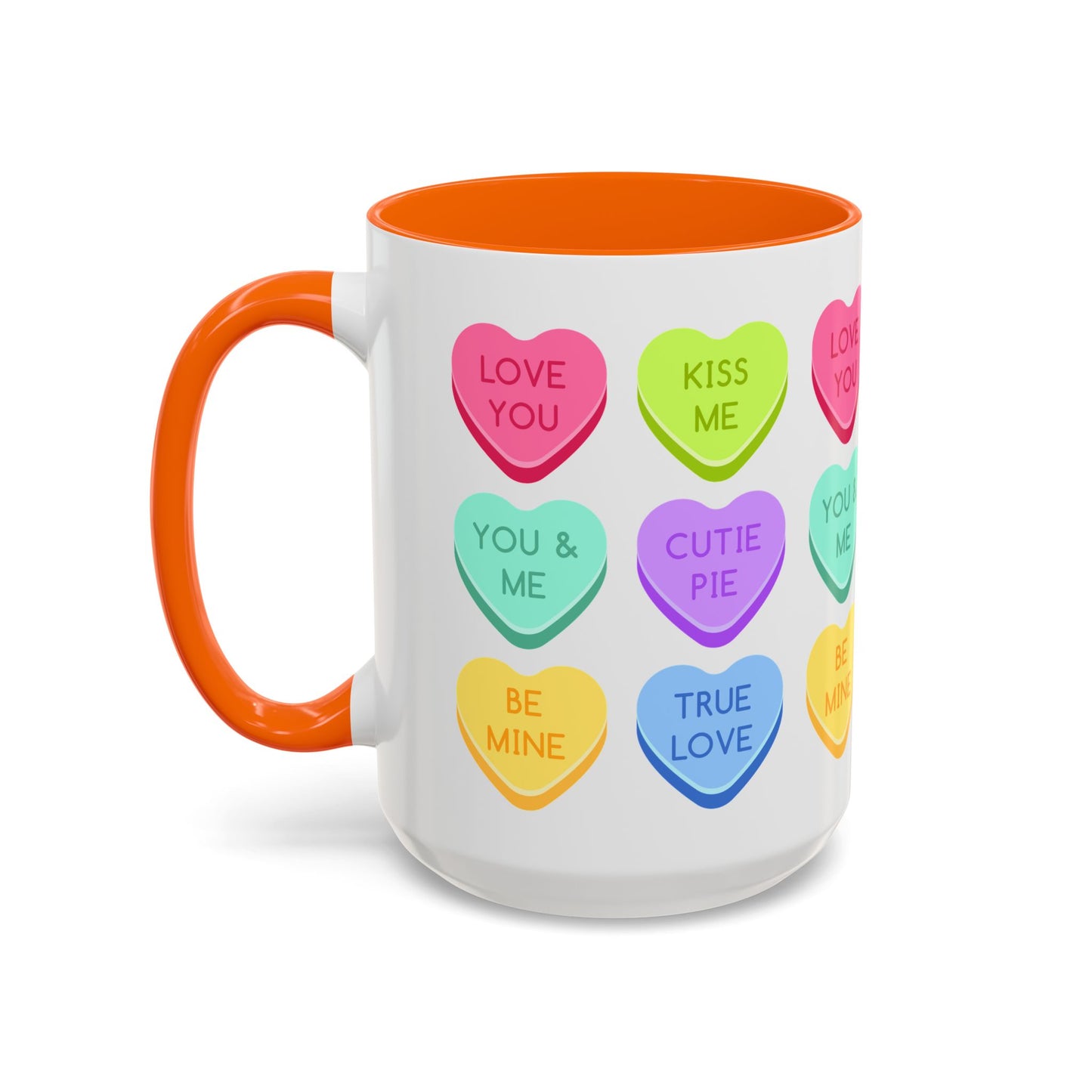 Love You, Kiss Me - Accent Coffee Mug (11, 15oz) - 11541