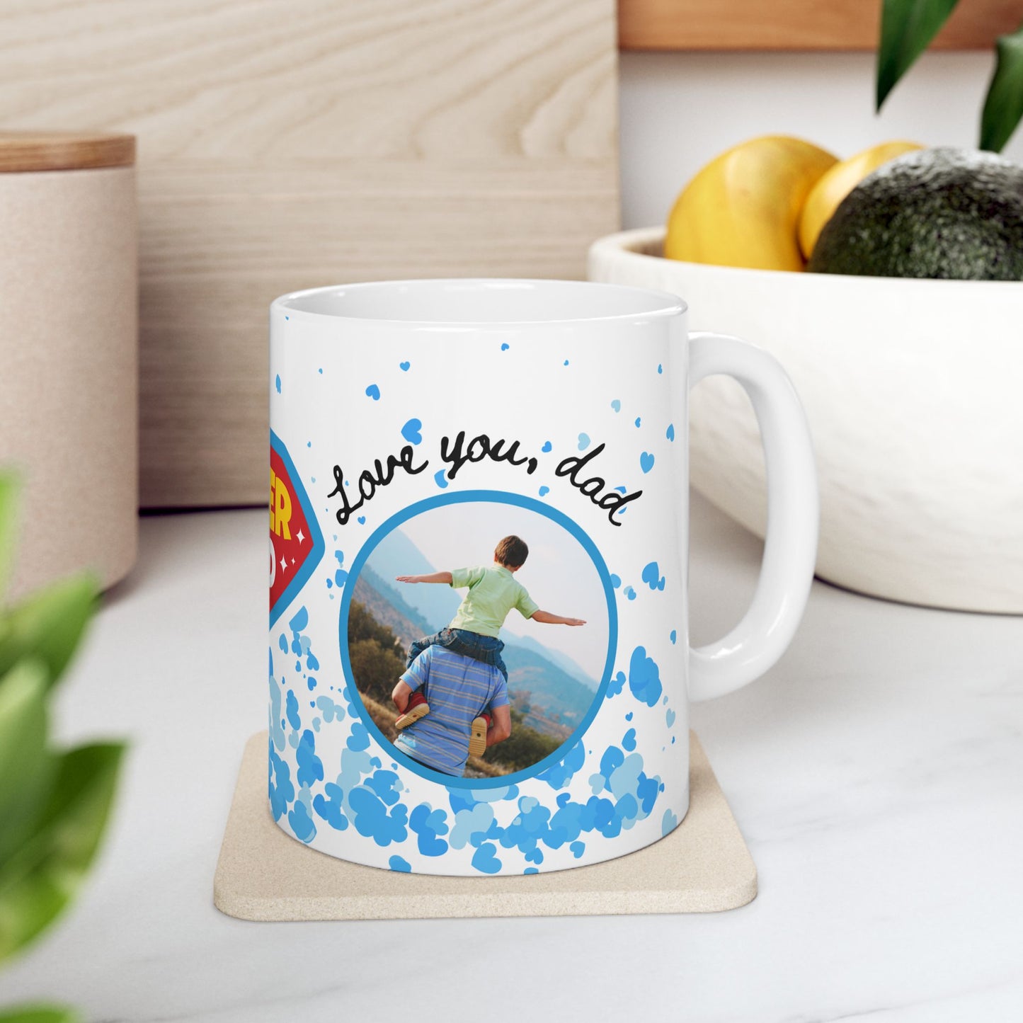 Super Dad Ceramic Mug - Perfect Gift for Father's Day, Birthdays, or Family Celebrations, Personalized Coffee Cup, Unique Dad Mug - 14001