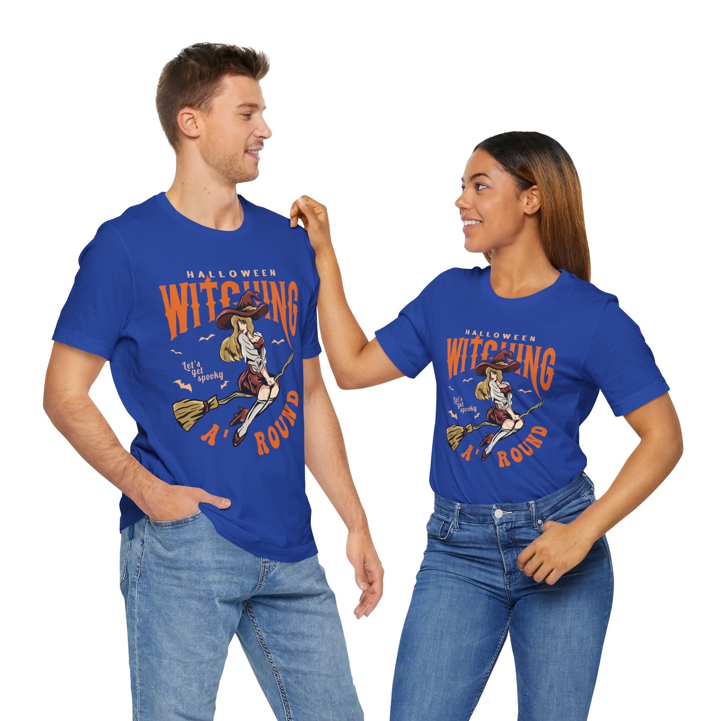 Halloween Witching, Let's Get Spooky Around  - Unisex Jersey Short Sleeve Tee - 12930