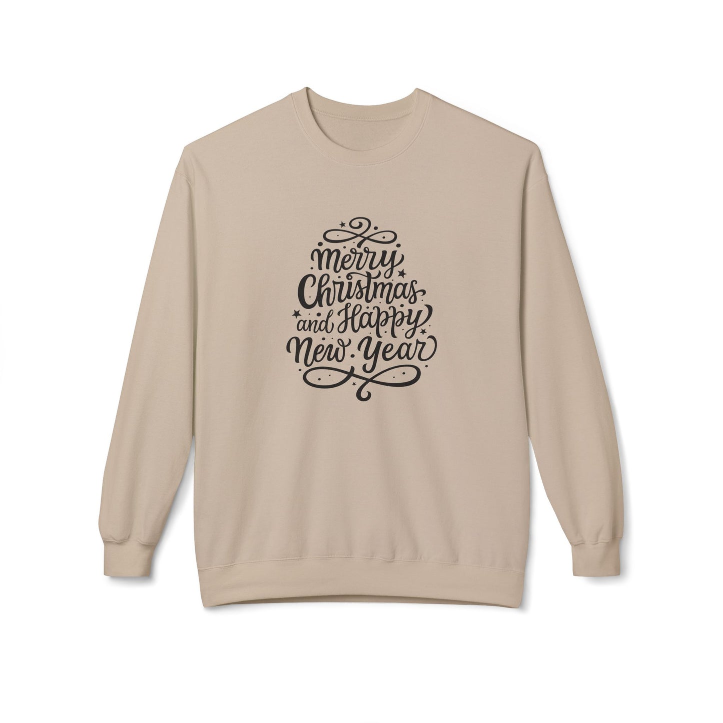 Merry Christmas, Happy New Year - Unisex Midweight Softstyle Fleece Crewneck Sweatshirt - 10139