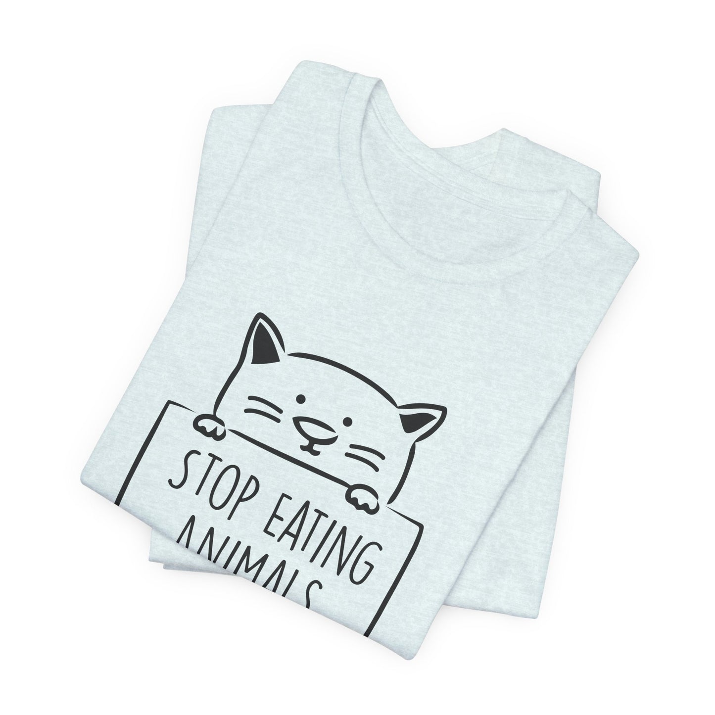 Vegan: Stop Eating Animals - Unisex Jersey Short Sleeve Tee