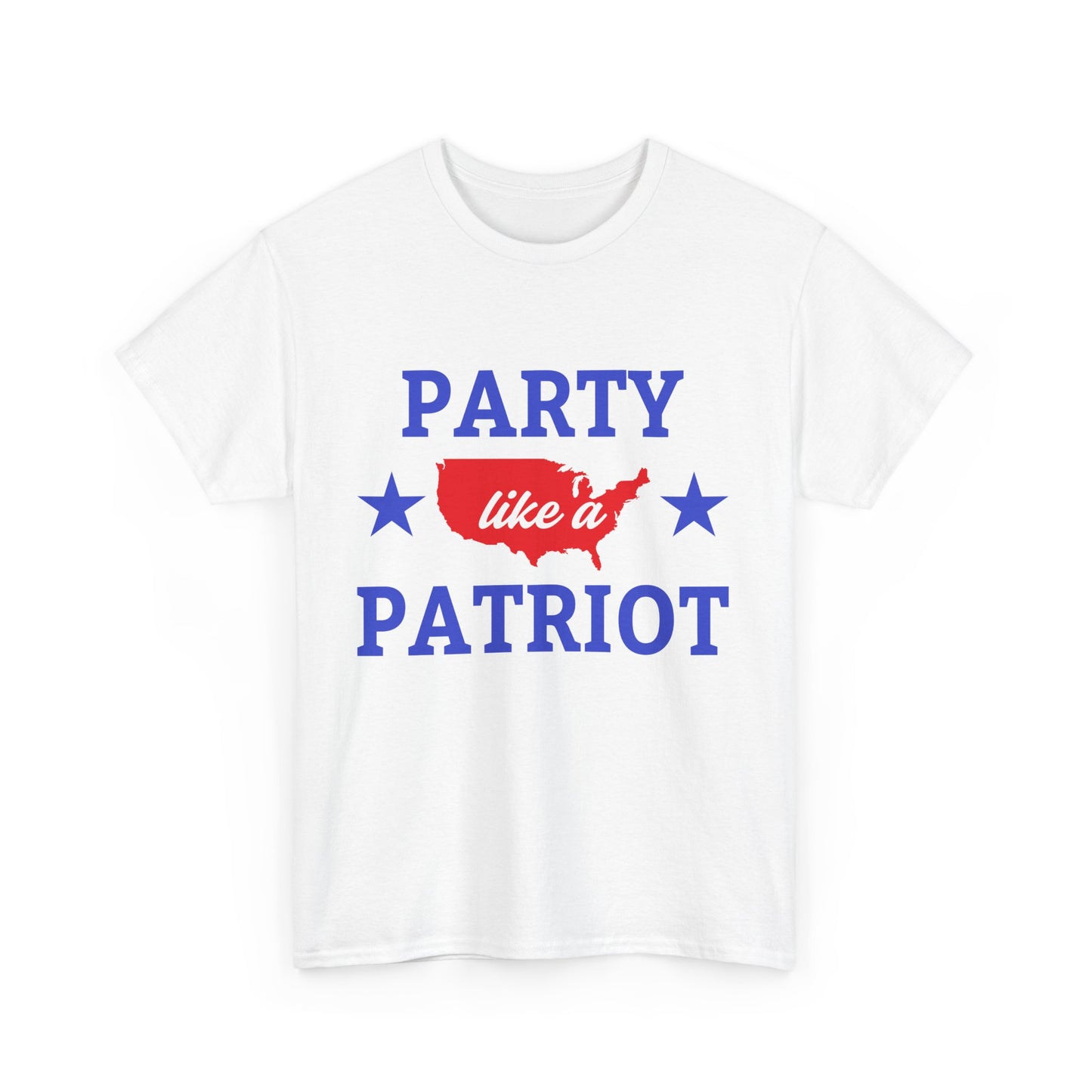 Patriotic Party Tee - Celebrate Independence, Fun Gatherings, BBQs, Gift for Patriots, Unisex Heavy Cotton T-shirt - 13732