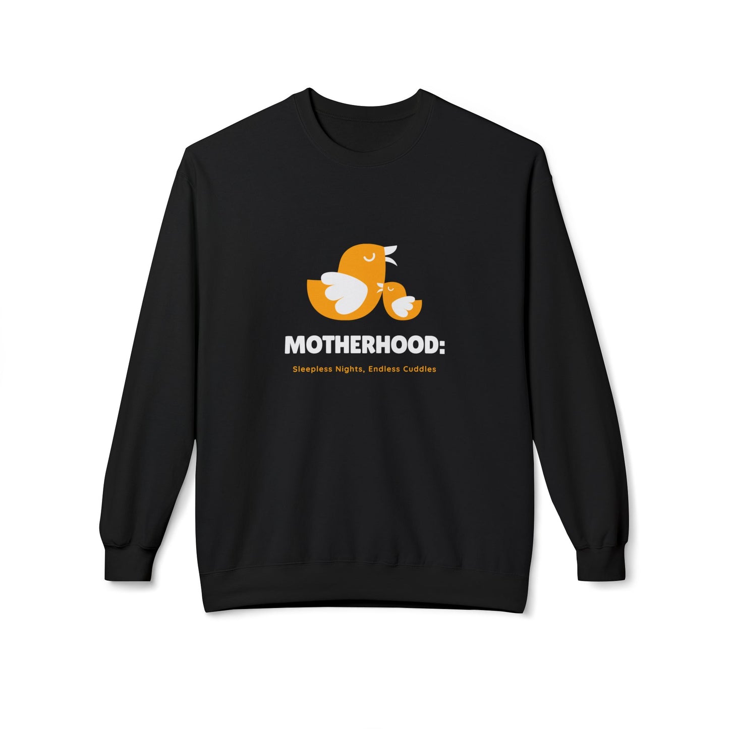 Motherhood, Sleepless Nights, endless Cuddles - Unisex Midweight Softstyle Fleece Crewneck Sweatshirt - 11809