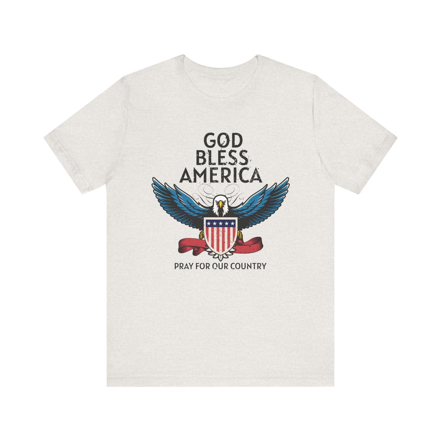 God Bless America Unisex Tee | Patriotic Shirt, American Eagle Design, Casual Wear, Independence Day, Gifts for Veterans - 13786