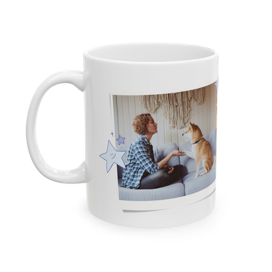 Personalized Pet Photo Mug, Dog Lover Gift, Customizable Coffee Cup, Animal Lover's Cup, Perfect for Birthdays, Pet Appreciation - 14162