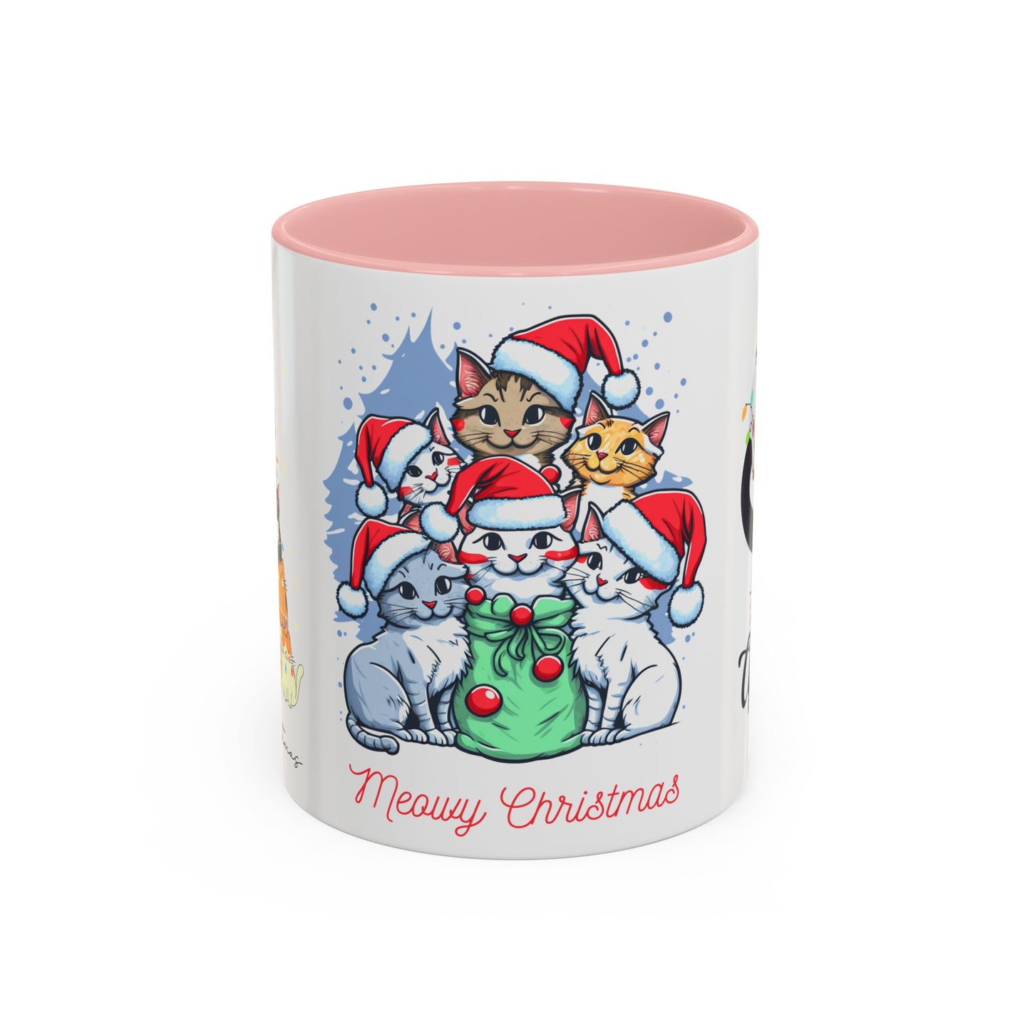 Meowy Christmas - Accent Coffee Mug (11, 15oz)