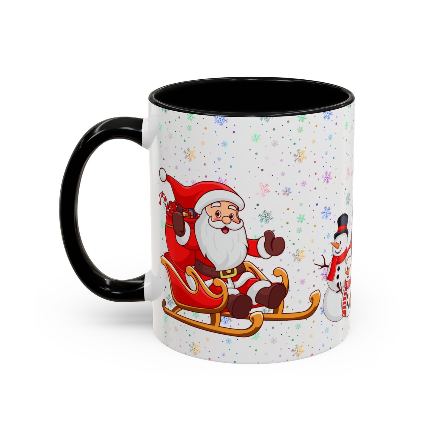 Christmas Party,  Santa,  Snowman, & Reindeer -  Accent Coffee Mug (11, 15oz) - 10428