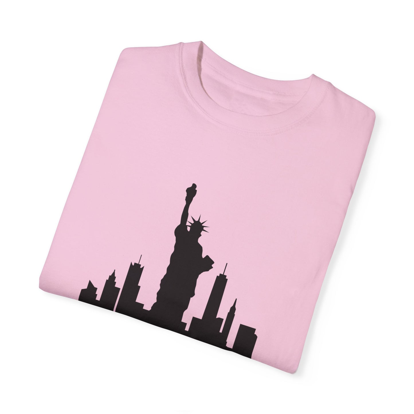 New York Skyline Graphic T-Shirt - Unisex Garment-Dyed Tee for City Lovers - 12002