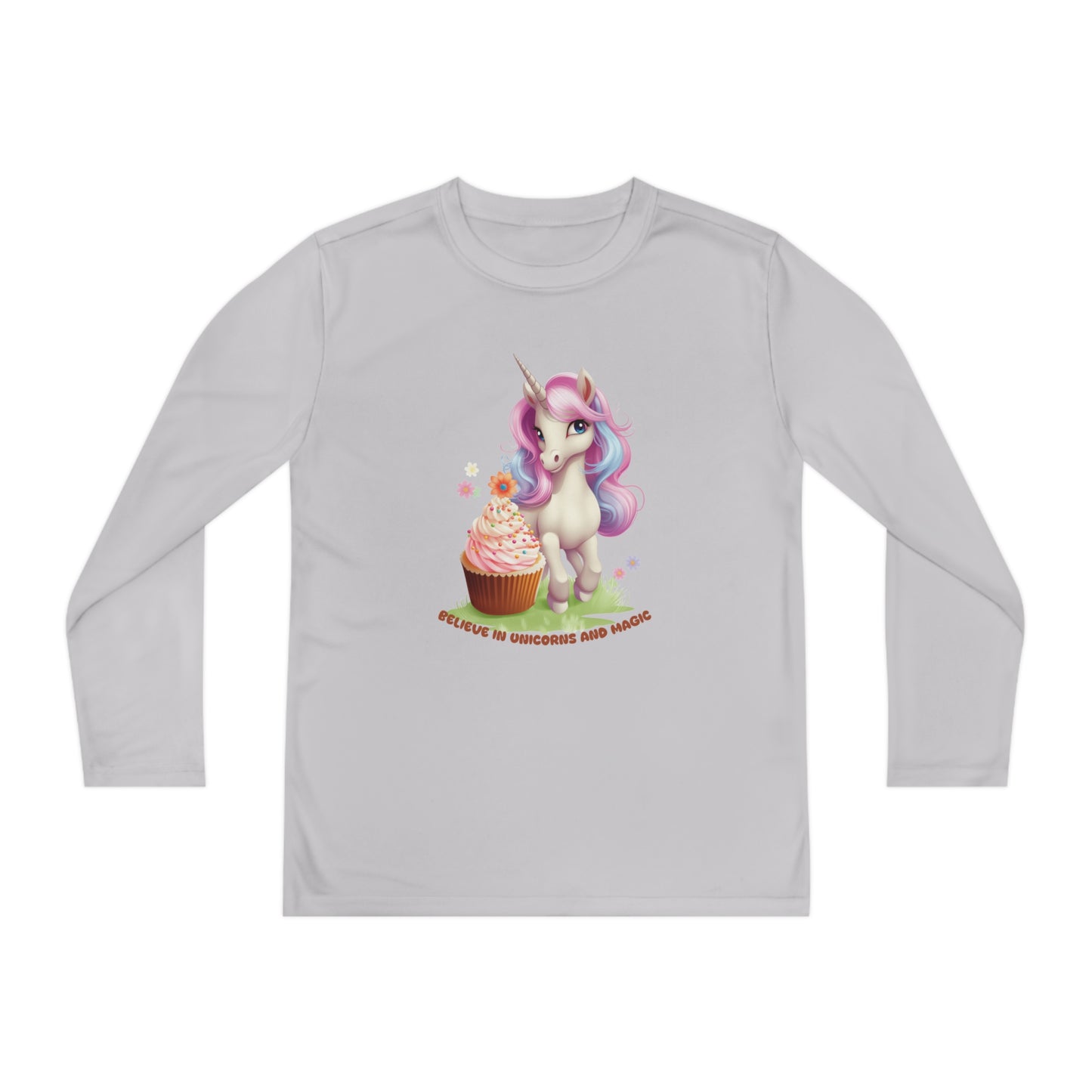 Believe in Unicorns and Magic - Youth Long Sleeve Competitor Tee