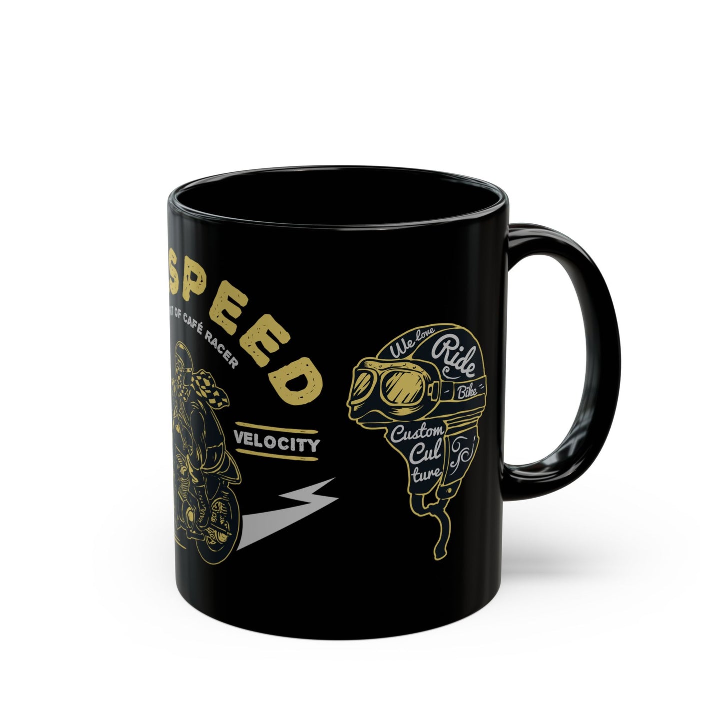 Maxspeed, The Spirit of Cafe Racer - Black Mug (11oz, 15oz)