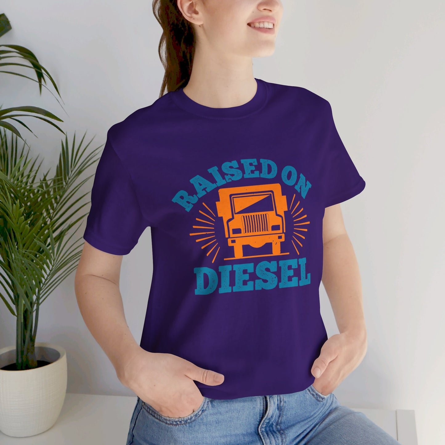 Raised On Diesel - Unisex Jersey Short Sleeve Tee