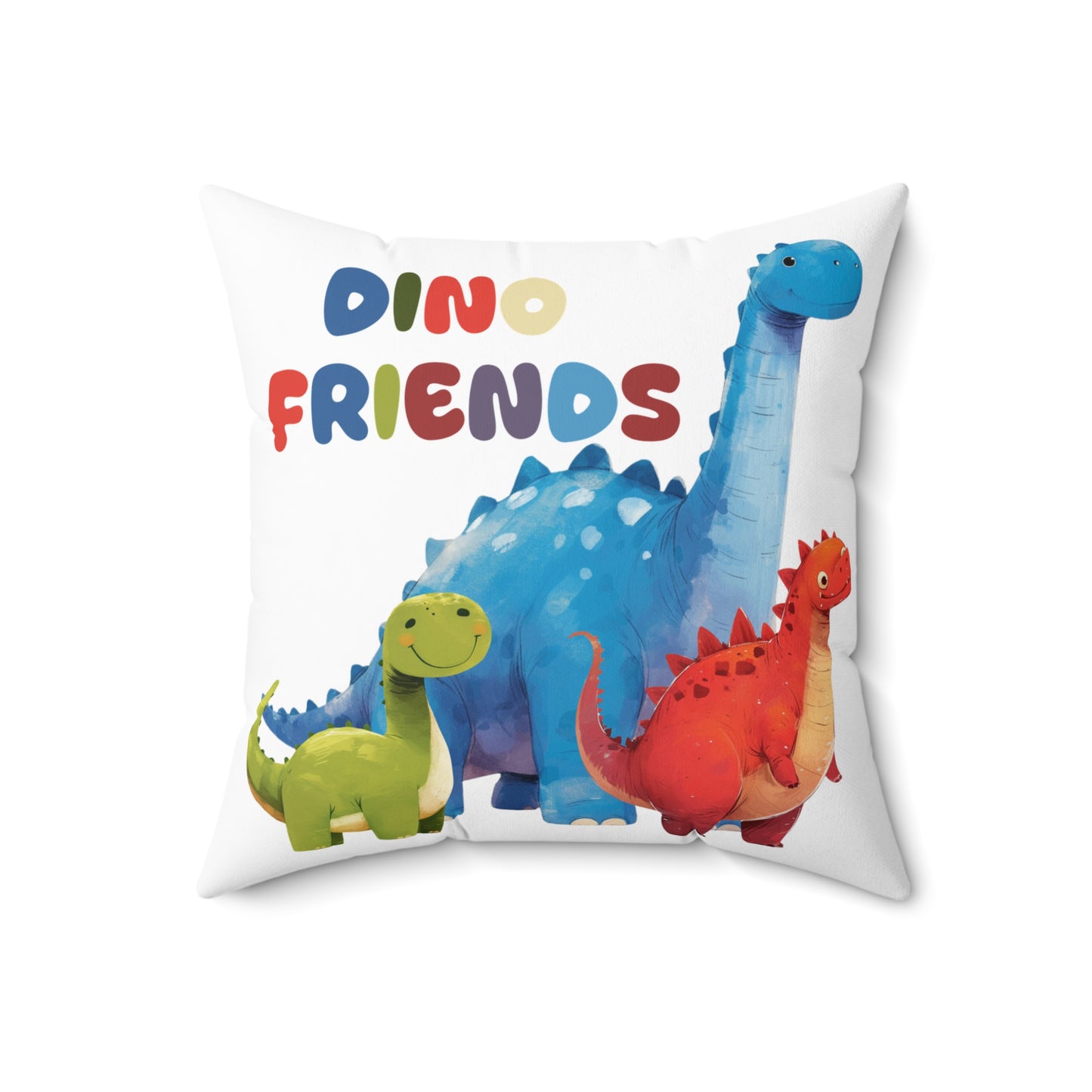 Kids: Dino Friends in Gobi - Spun Polyester Square Pillow