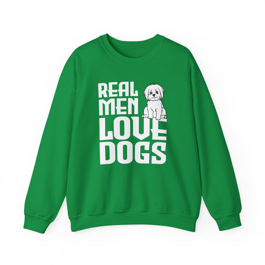 Real  Man Love Dogs - Unisex Heavy Blend™ Crewneck Sweatshirt