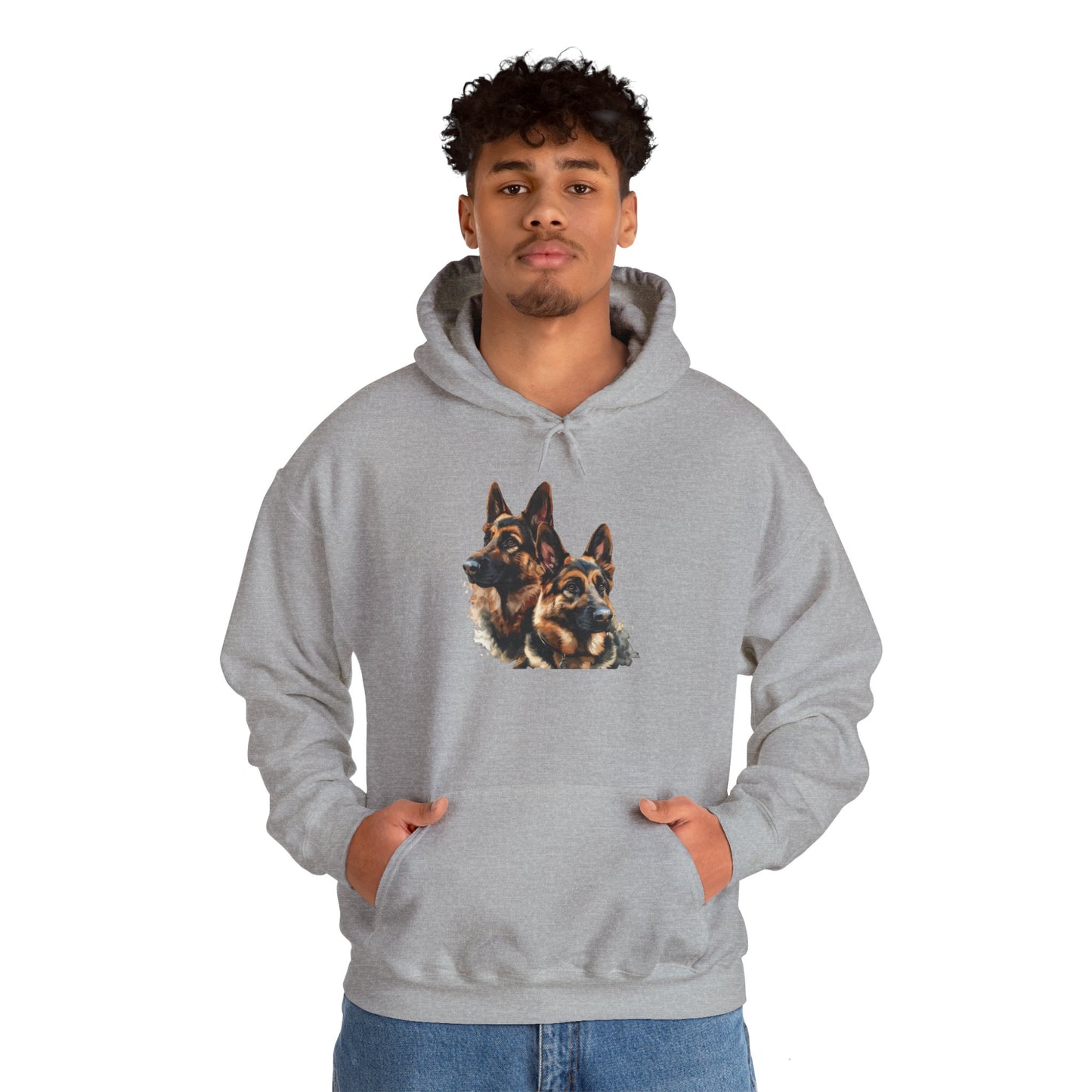 German Shepherds: Born to Protect - Unisex Heavy Blend™ Hooded Sweatshirt