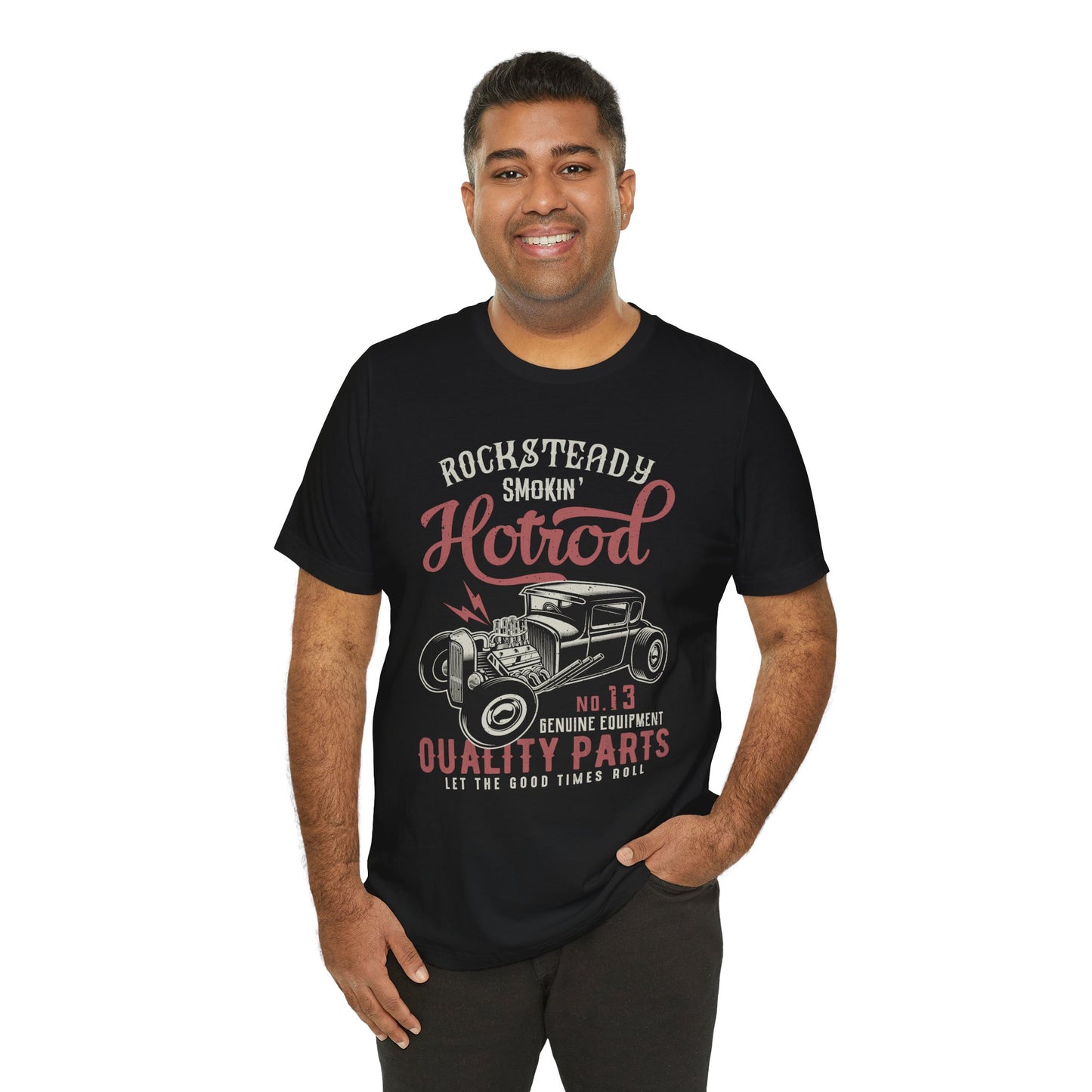 Rock & Teady, Smocking Hotrod, N13, Genuine Equipment, Quality Parts - Unisex Jersey Short Sleeve Tee - 12577
