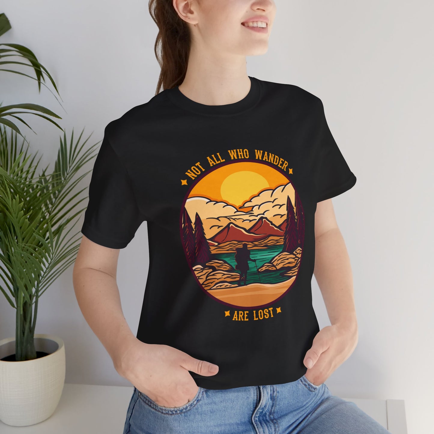 Camping: Not All Wander Are Lost - Unisex Jersey Short Sleeve Tee