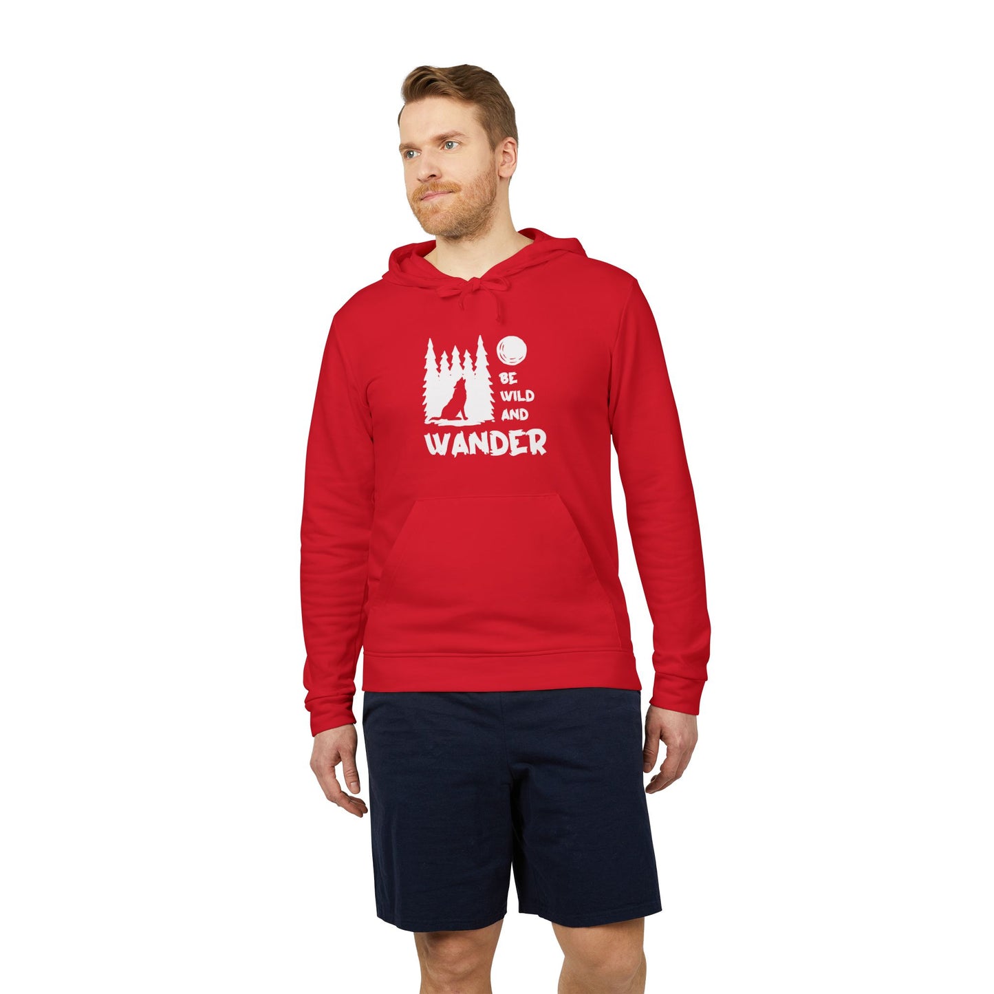 Camping: Be Wild & Wander - Adidas Unisex Fleece Hoodie