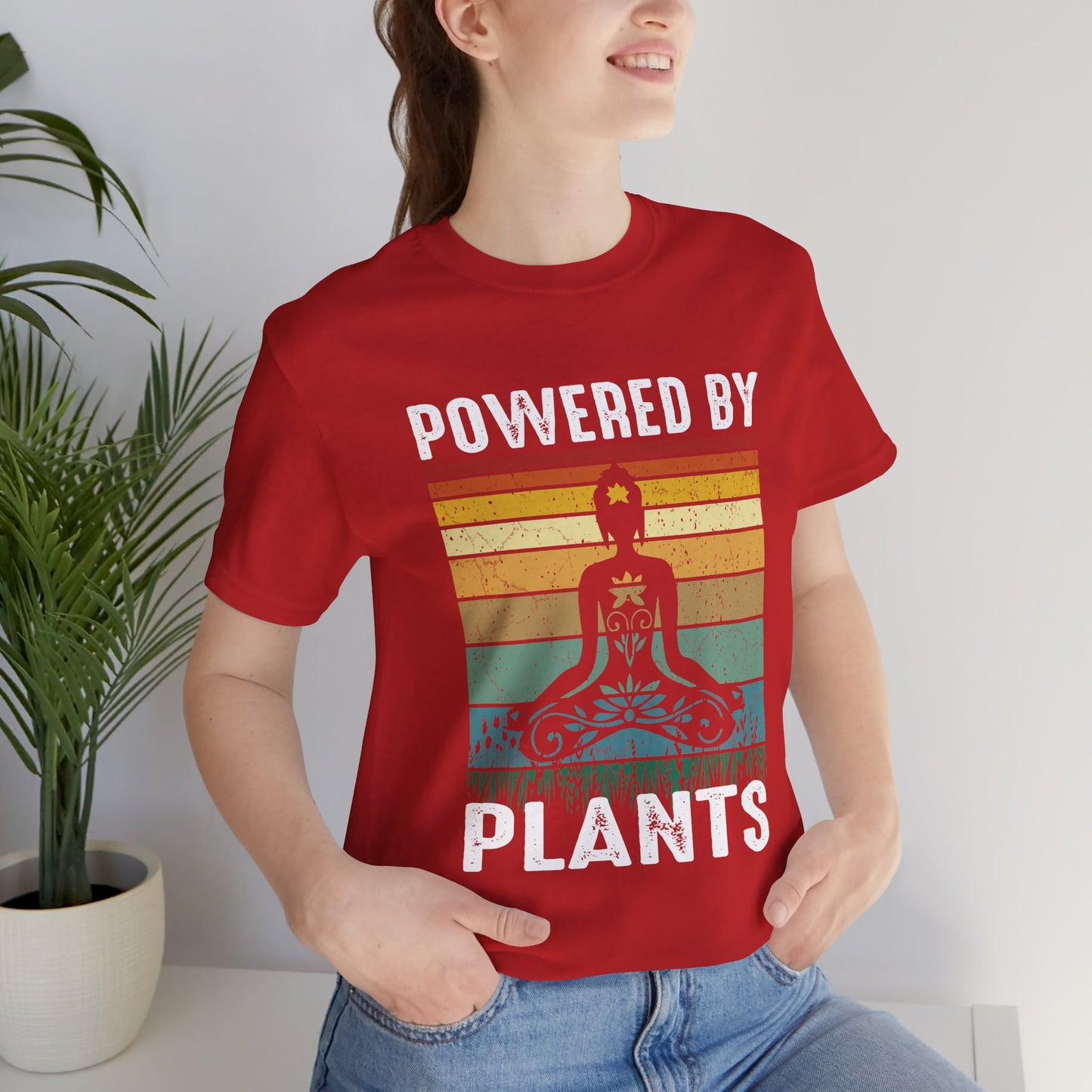 Yoga: Powered By Plants - Unisex Jersey Short Sleeve Tee - 12348
