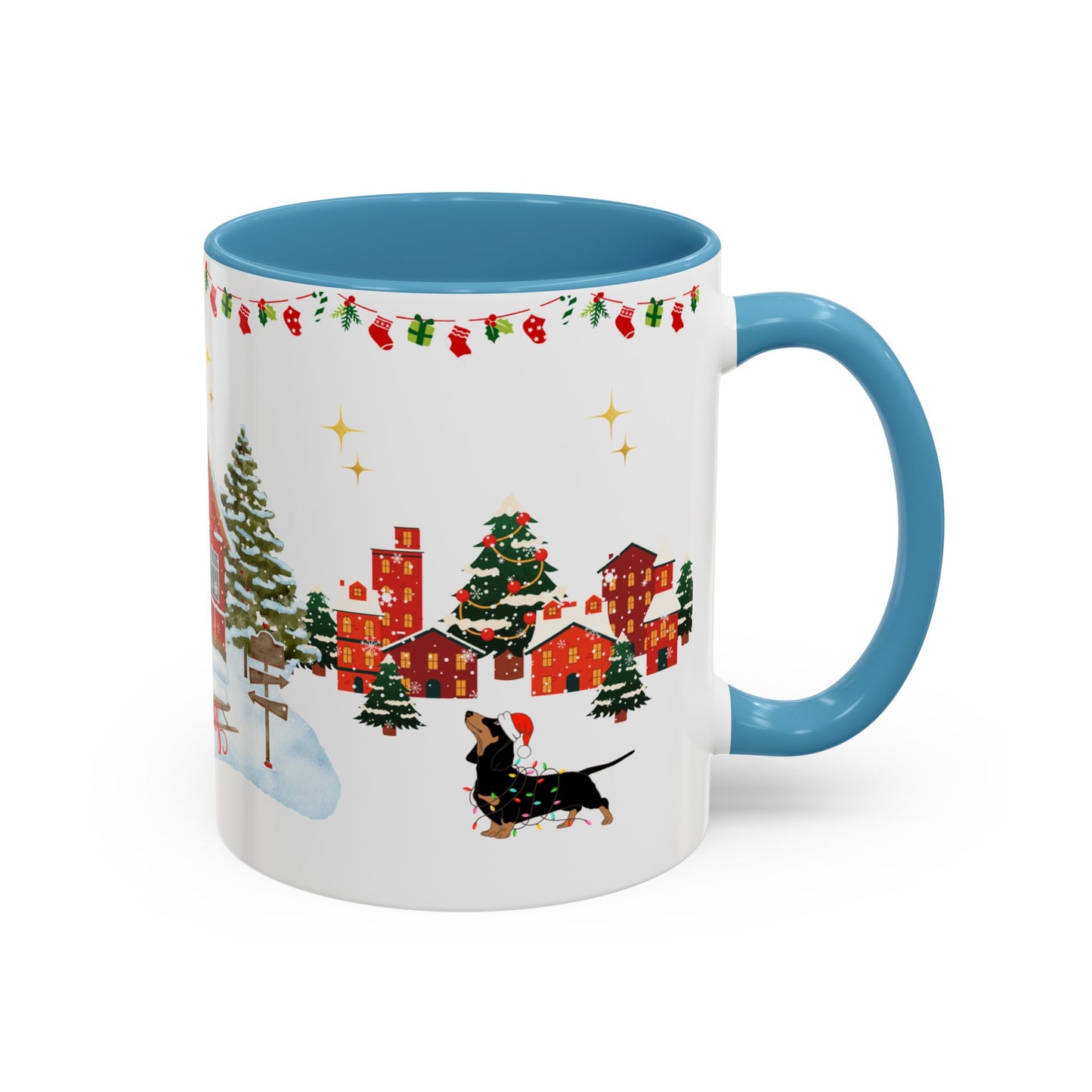 Christmas House - Accent Coffee Mug (11, 15oz)