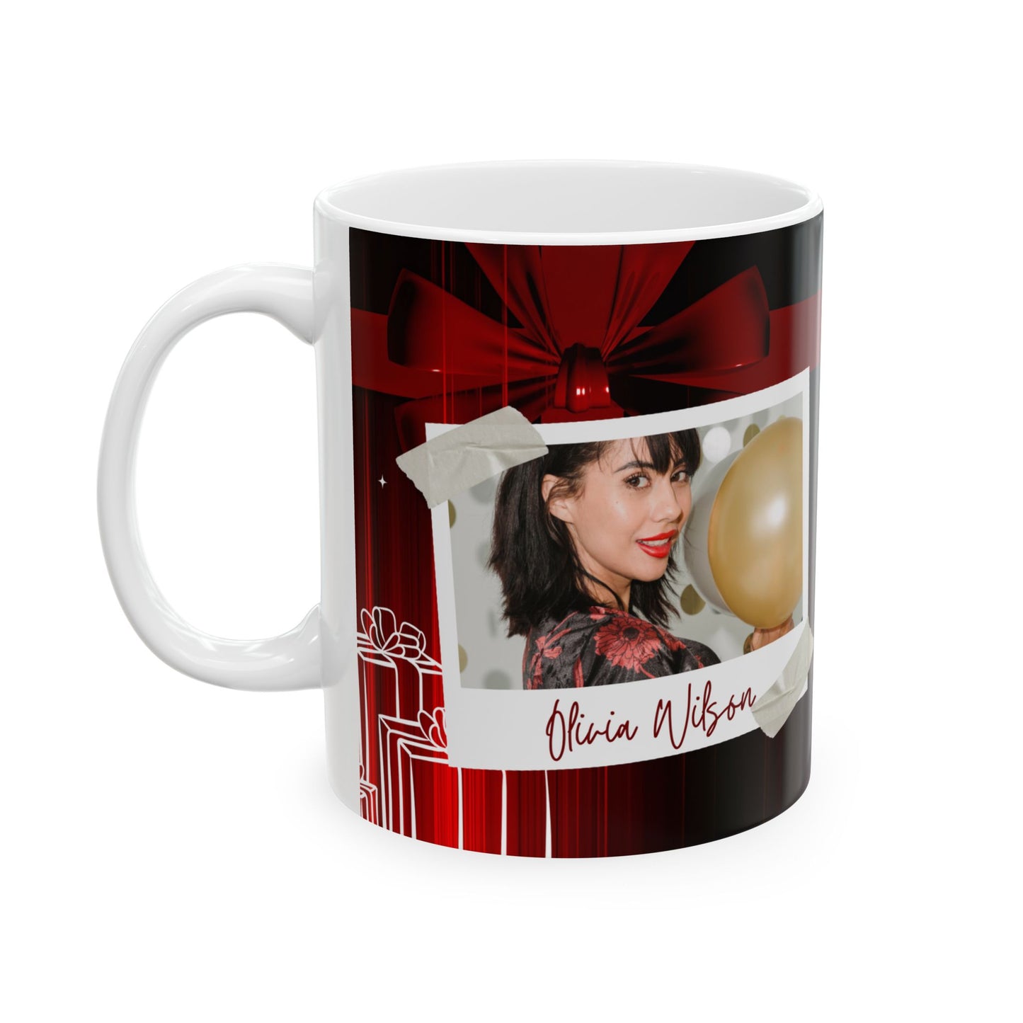 Happy Birthday Ceramic Mug with Custom Photo Frame, Personalized Gift Cup, Birthday Celebration Drinkware - 13994
