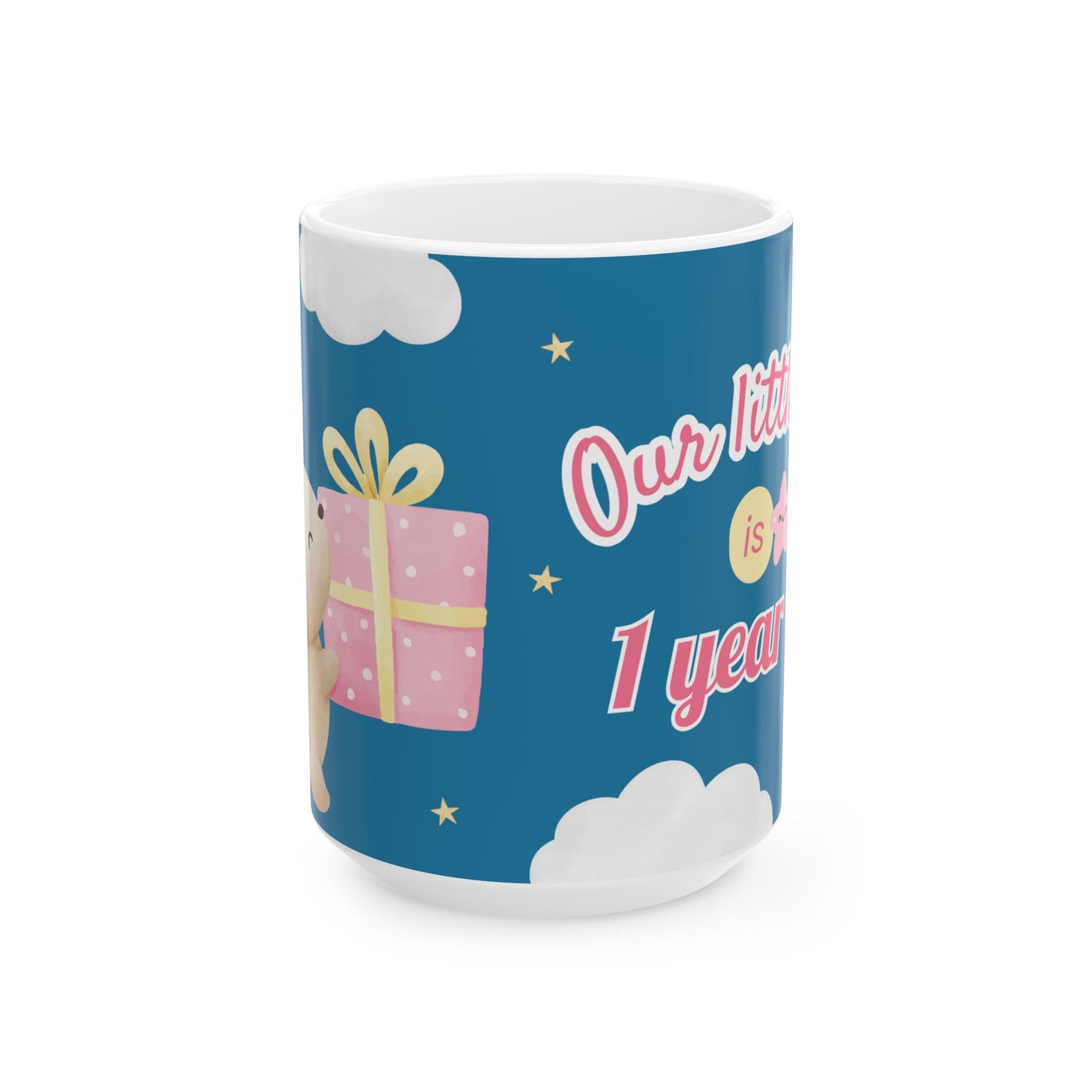 Birthday Celebration Ceramic Mug - Cute Gift for 1-Year-Old, Customizable Keepsake, Child's Birthday Mug, Fun Kids Party Favor, Baby - 13998