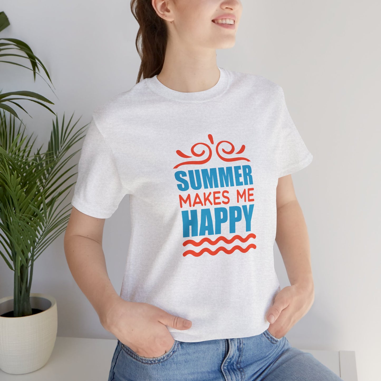 Summer Makes Me Happy - Unisex Jersey Short Sleeve Tee