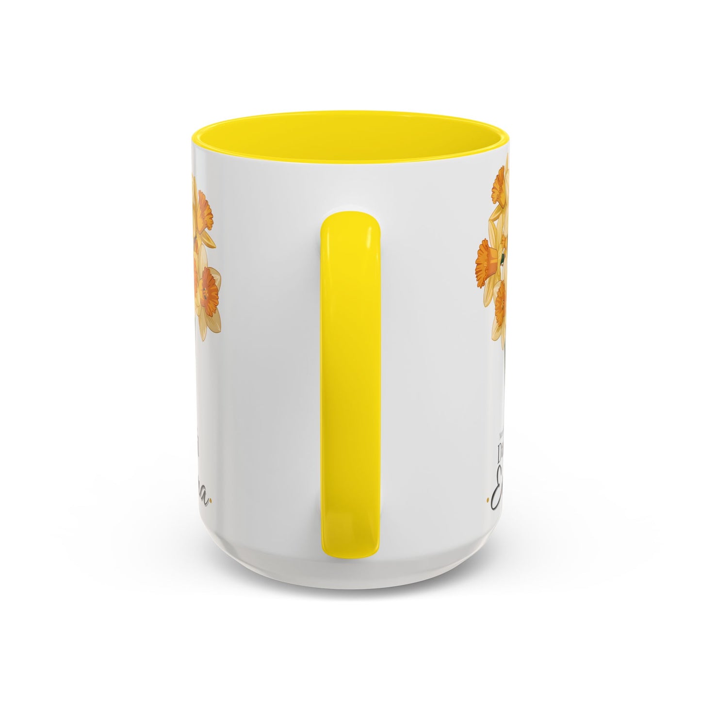 March Birth Flower Mug – Daffodil Custom Name Coffee Cup, Born in March Made to Bloom Birthday Gift (11oz / 15oz) - 14794