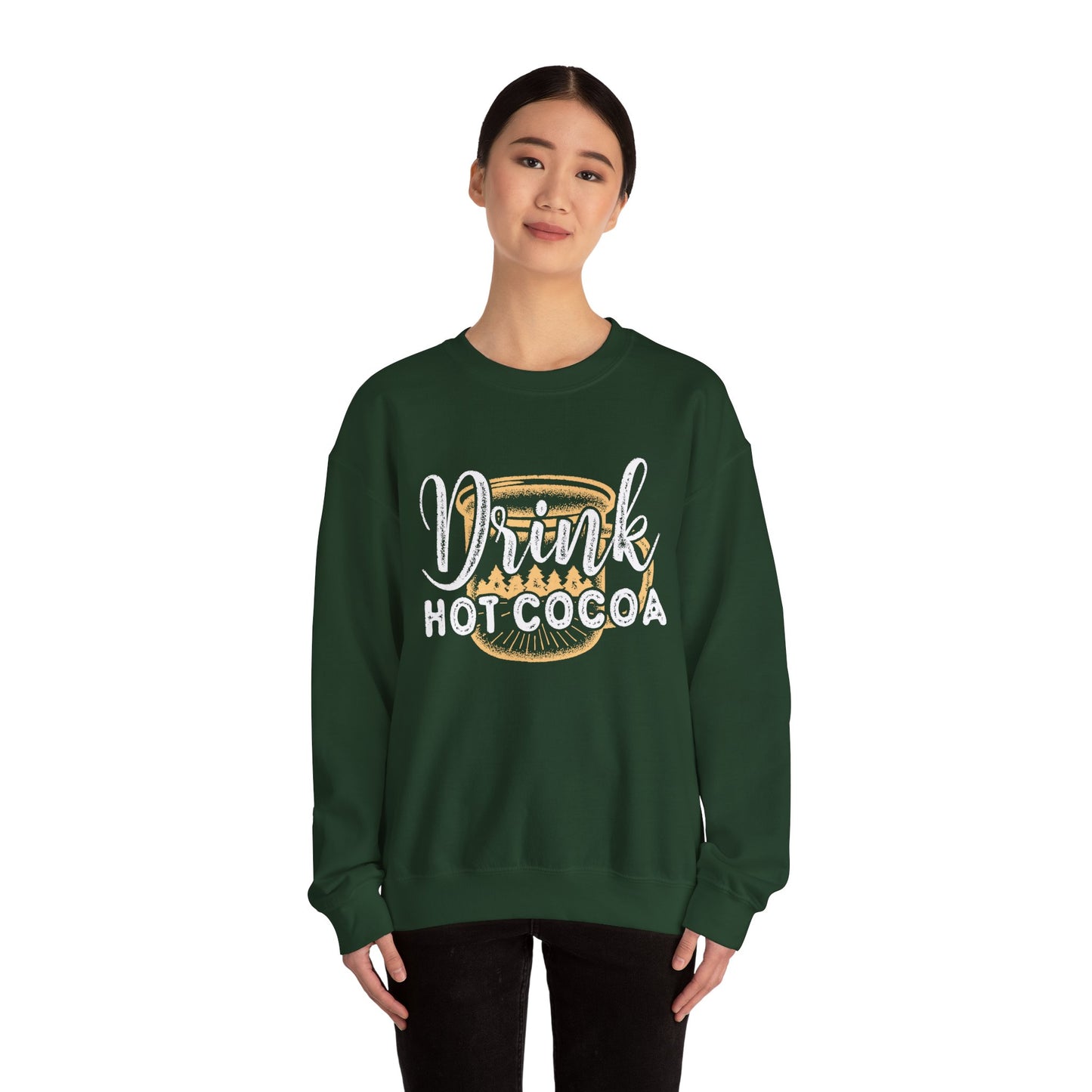 Drink Hot Cocoa - Unisex Heavy Blend™ Crewneck Sweatshirt