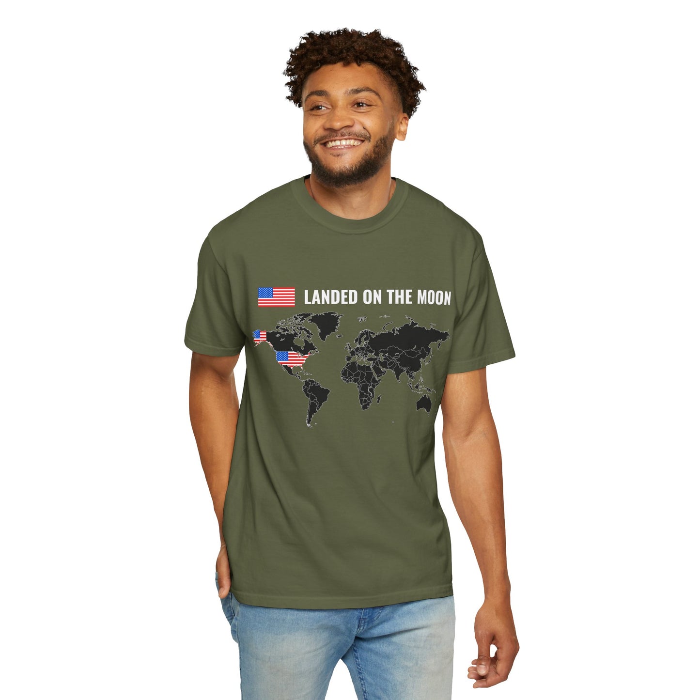 USA, Moon Landing Unisex T-Shirt | Vintage Space Vibe, July 4th - 13735