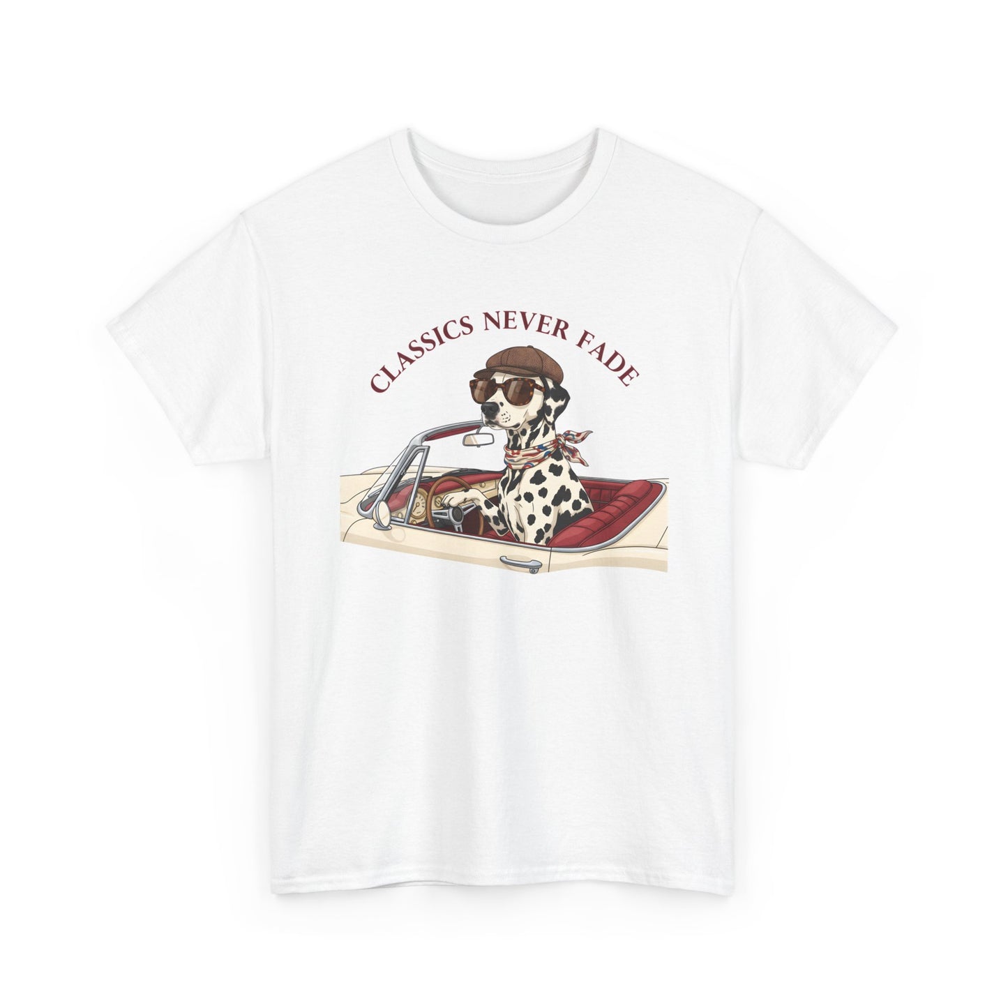 Retro Dog Driving T-Shirt – “Classics Never Fade” Vintage Convertible Tee Gift - 14850