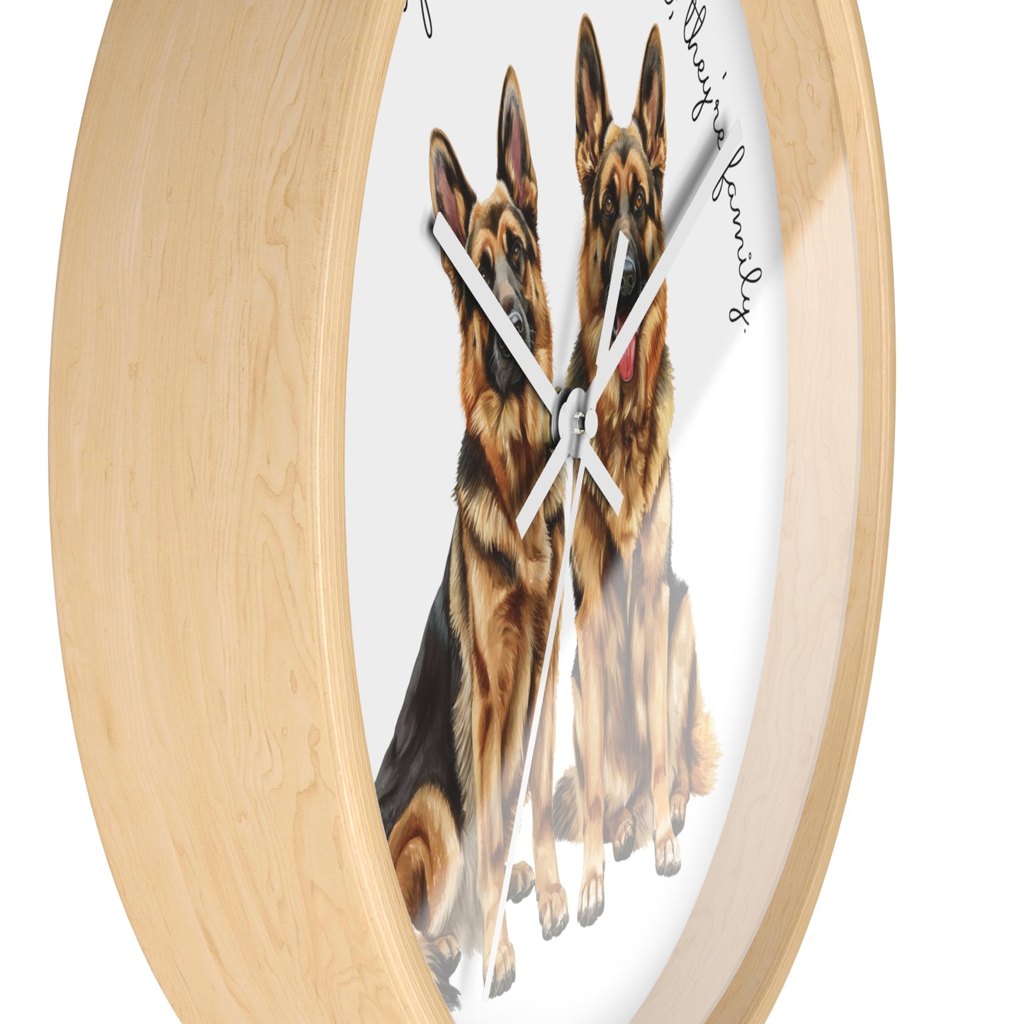 German Shepherds are not just pets; they're family - Wall Clock