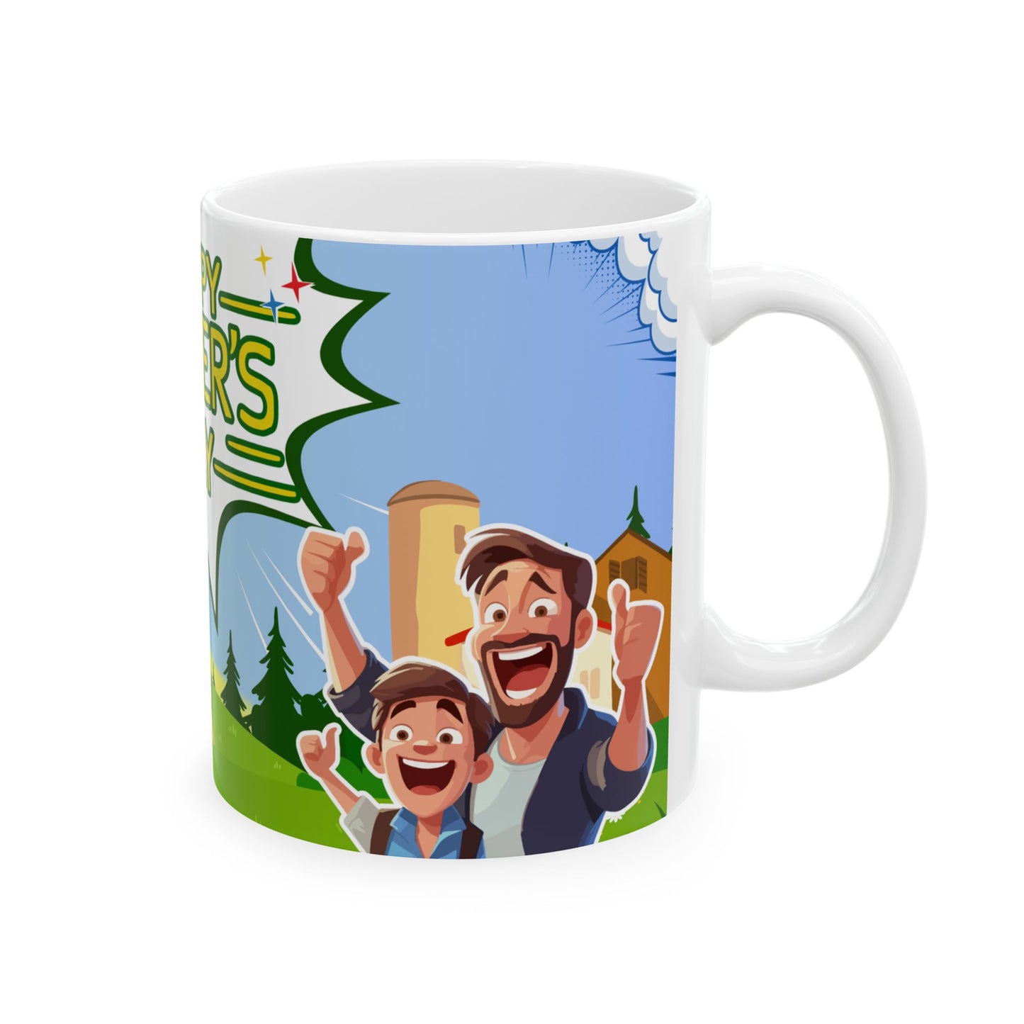 Happy Father's Day Ceramic Mug | Gift for Dad | Custom Coffee Cup for Father - 14060