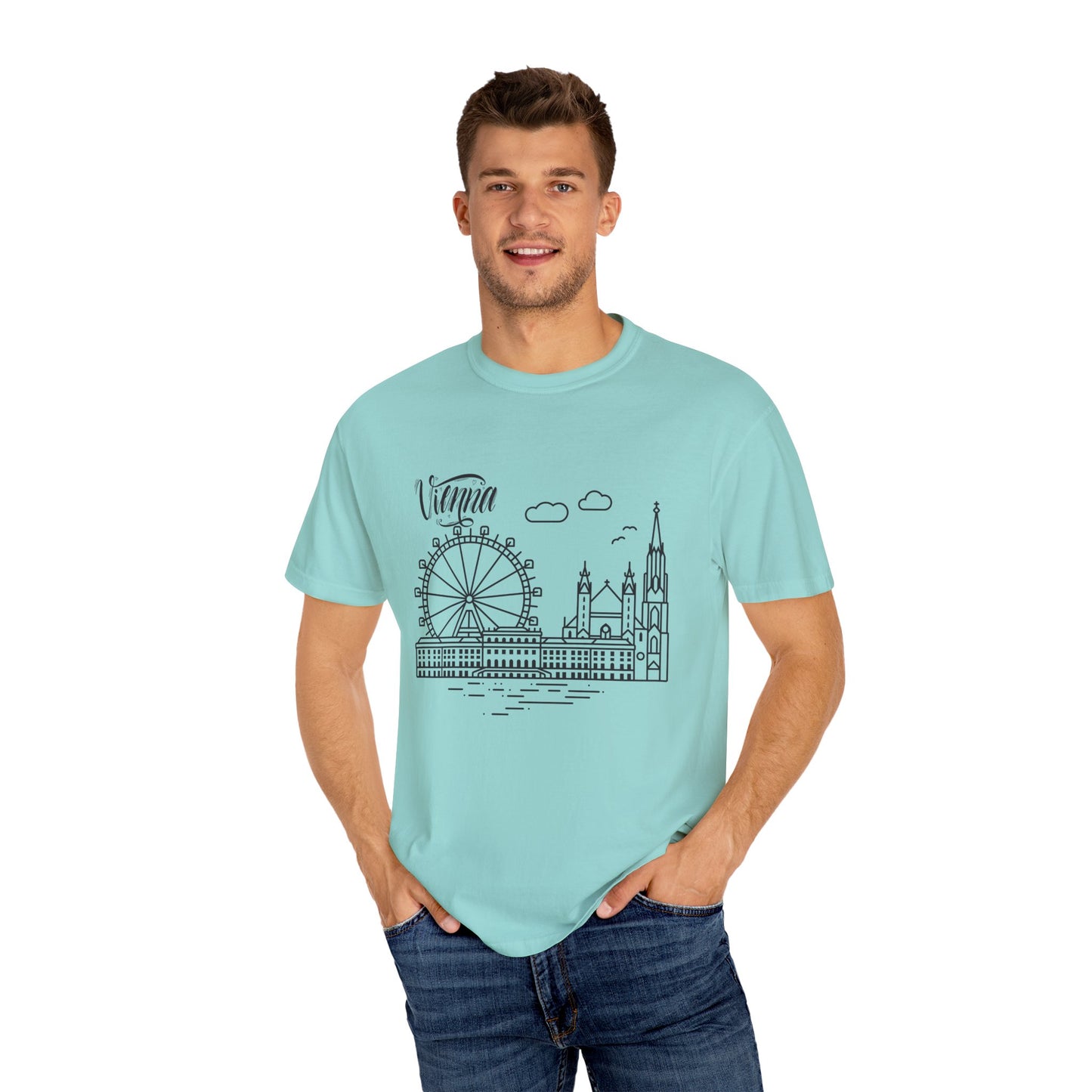 Vienna Unisex Garment-Dyed T-Shirt - Travel Souvenir Tee - 12205