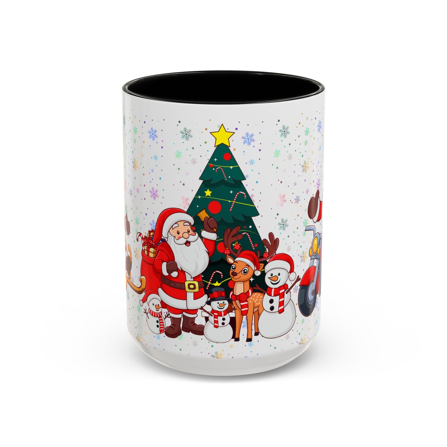 Christmas Party, Santa, Snowman & Reindeer - Accent Coffee Mug (11, 15oz) - 10427