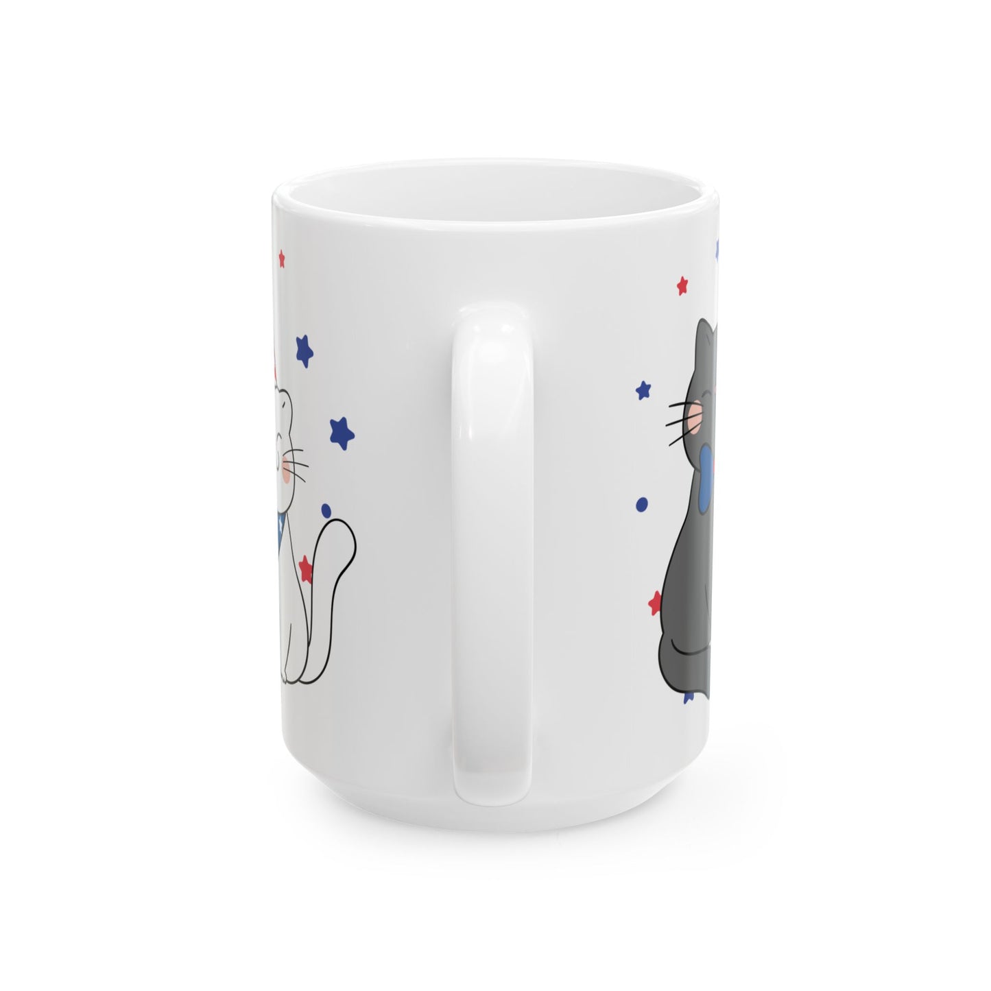 July 4, Cat's Love - Ceramic Mug, (11oz, 15oz) - 10588