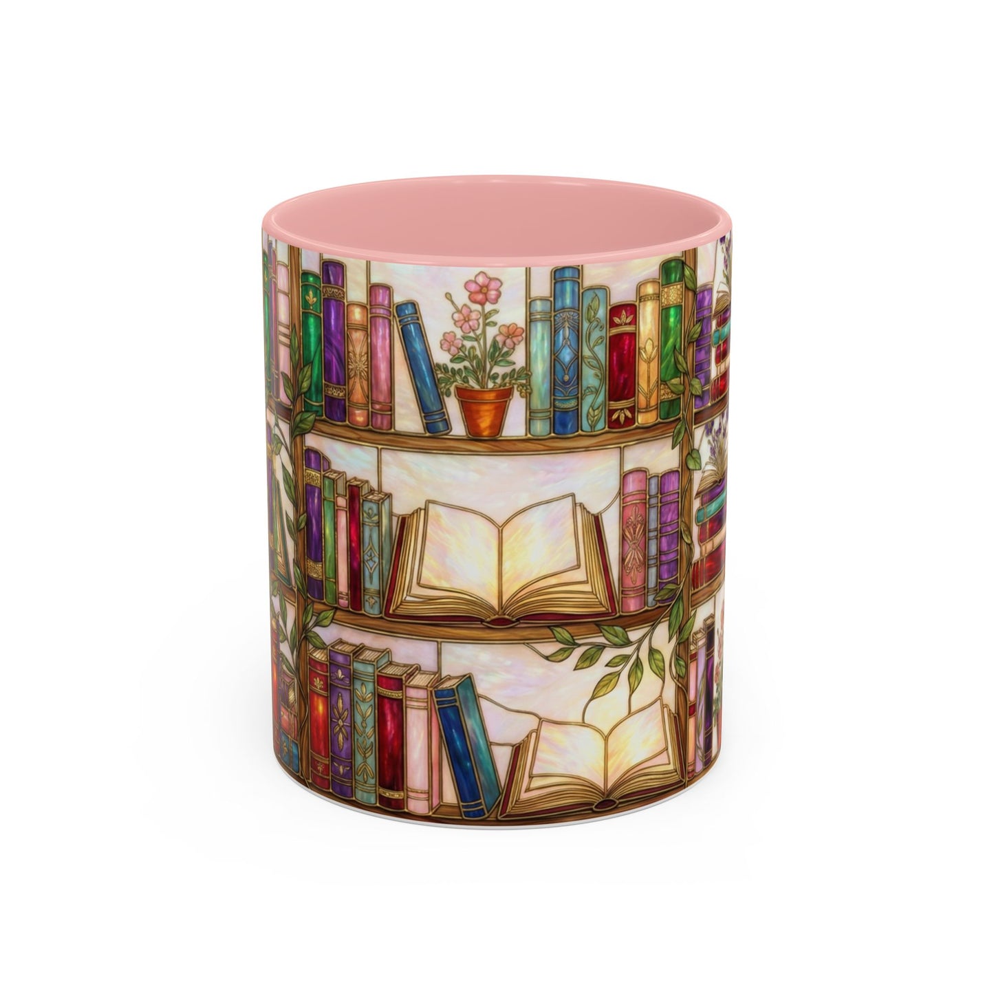 Bookish Accent Coffee Mug — Stained Glass Design (11/15 oz) - 14528
