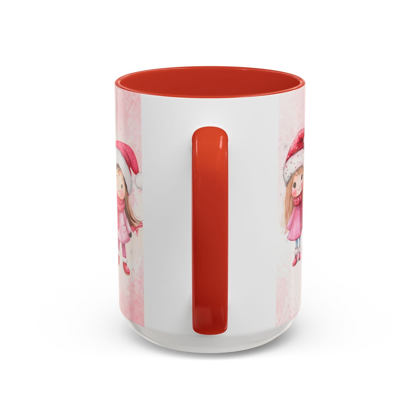 Amelia, Christmas Girl, Customizable - Accent Coffee Mug (11, 15oz) - 10144