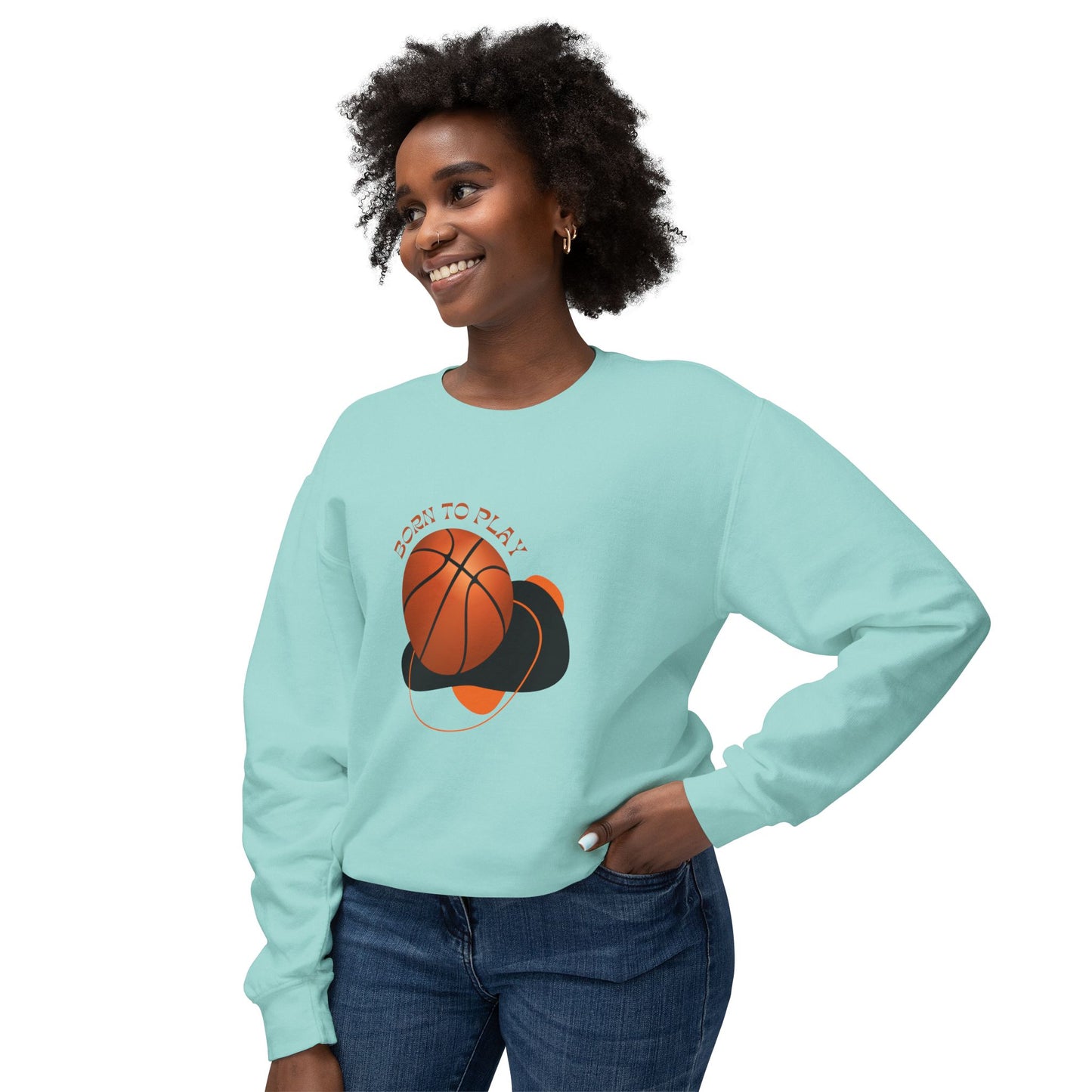 Born to Play Basketball - Unisex Lightweight Crewneck Sweatshirt - 10713