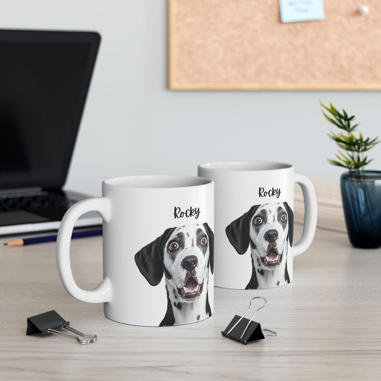 Personalized  Dog Ceramic Mug | Pet Lover Gift, Unique Coffee Cup, Dog Mom Mug, Customizable Pet Mug - 14158