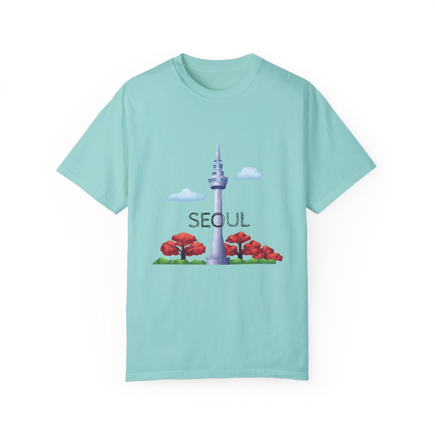 Seoul Skyline Unisex T-Shirt - Casual Travel Tee - 12046