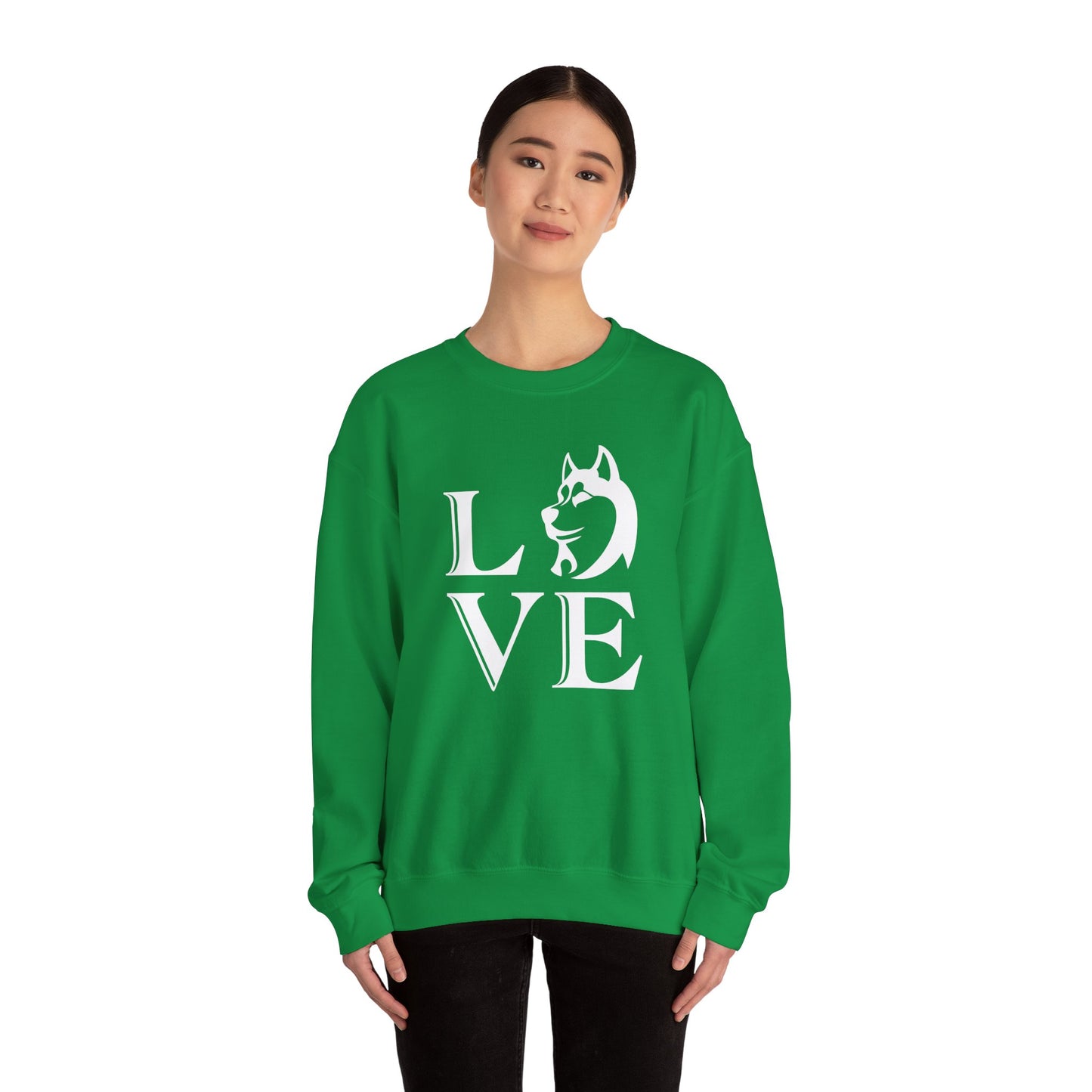 A dog's Love is Pure, Loyal, and Forever  - Unisex Heavy Blend™ Crewneck Sweatshirt