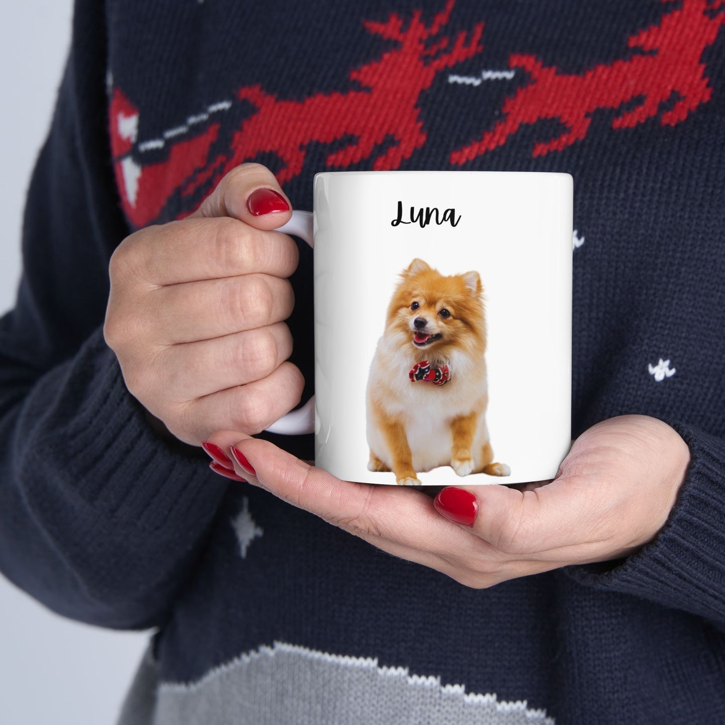 Personalised Dog Ceramic Mug for Dog Lovers, Cute Pet Gift, Animal Lover's Coffee Cup, Personalized Dog Mug - 14178